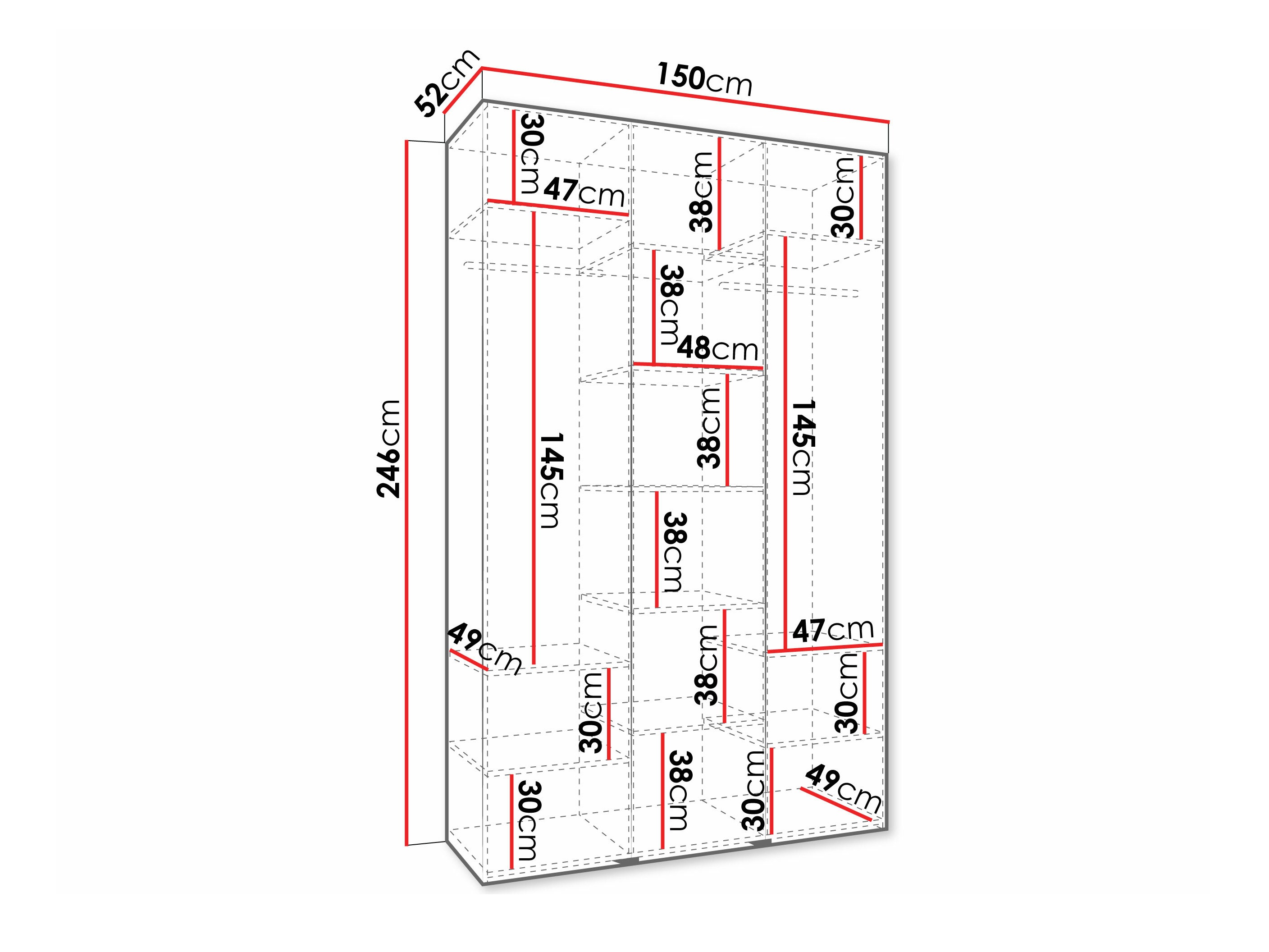 Kledingkast Hartford 573 (Kasjmier)