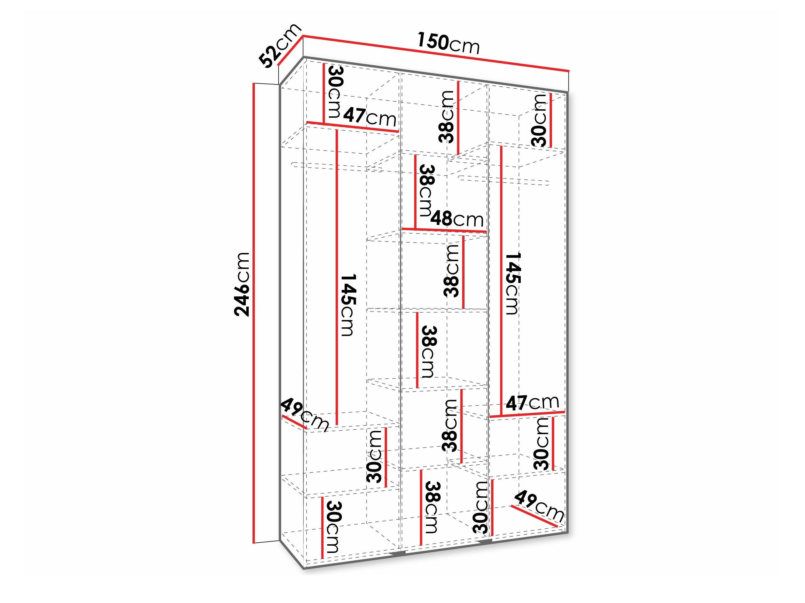 Kledingkast Hartford 573 (Kasjmier)