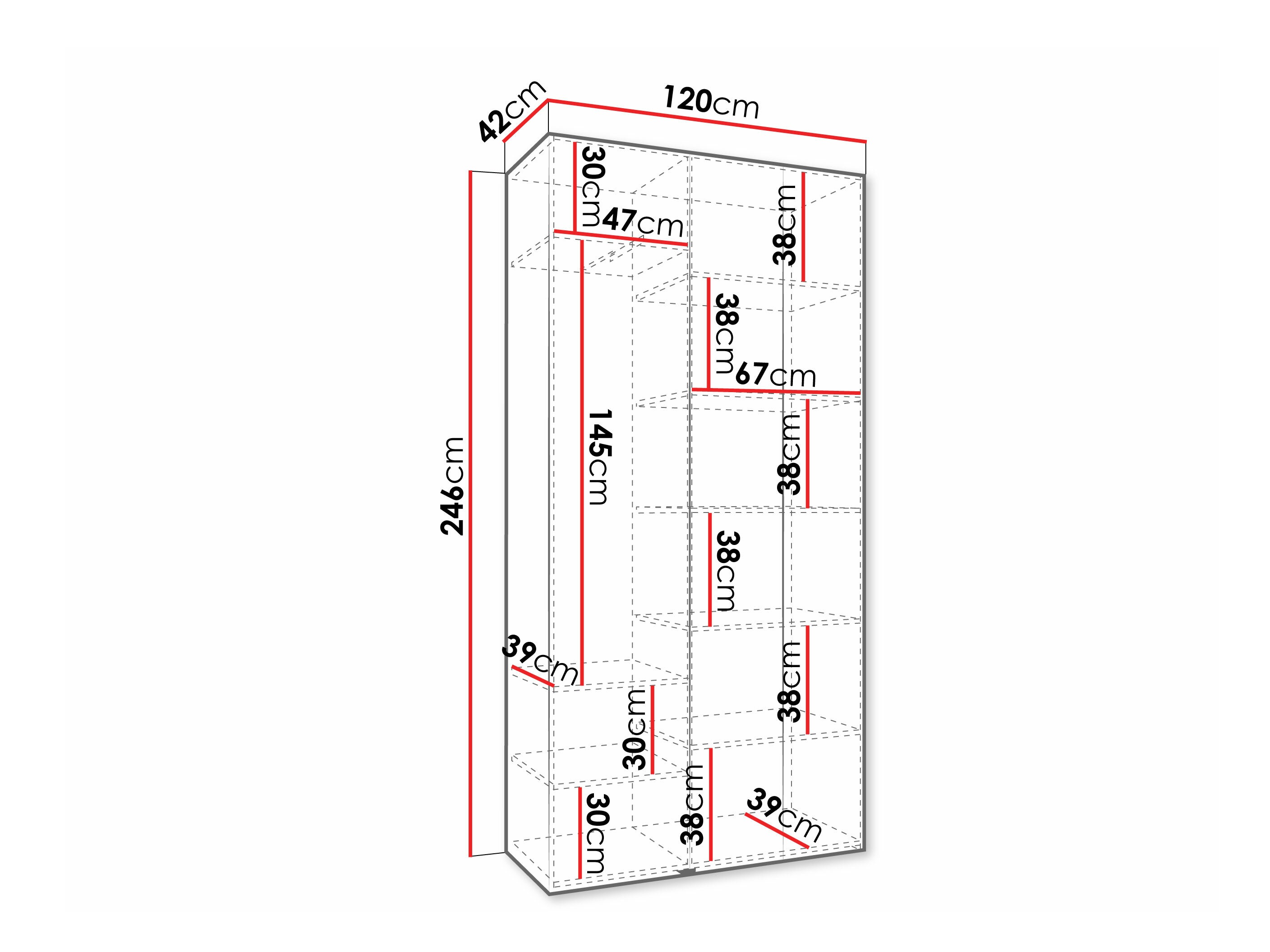 Kledingkast Hartford 573 (Wit)