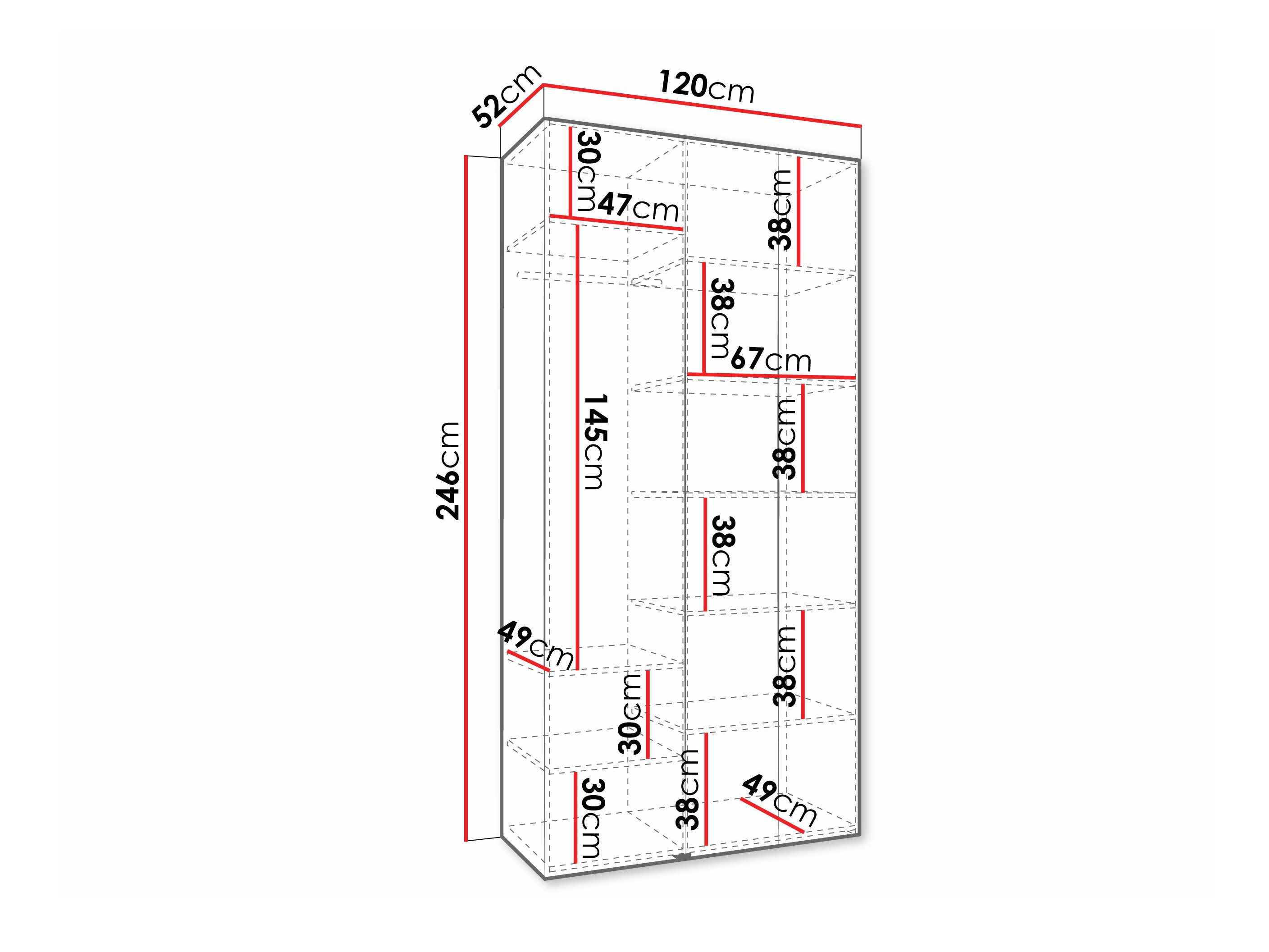 Kledingkast Hartford 573 (Wit)