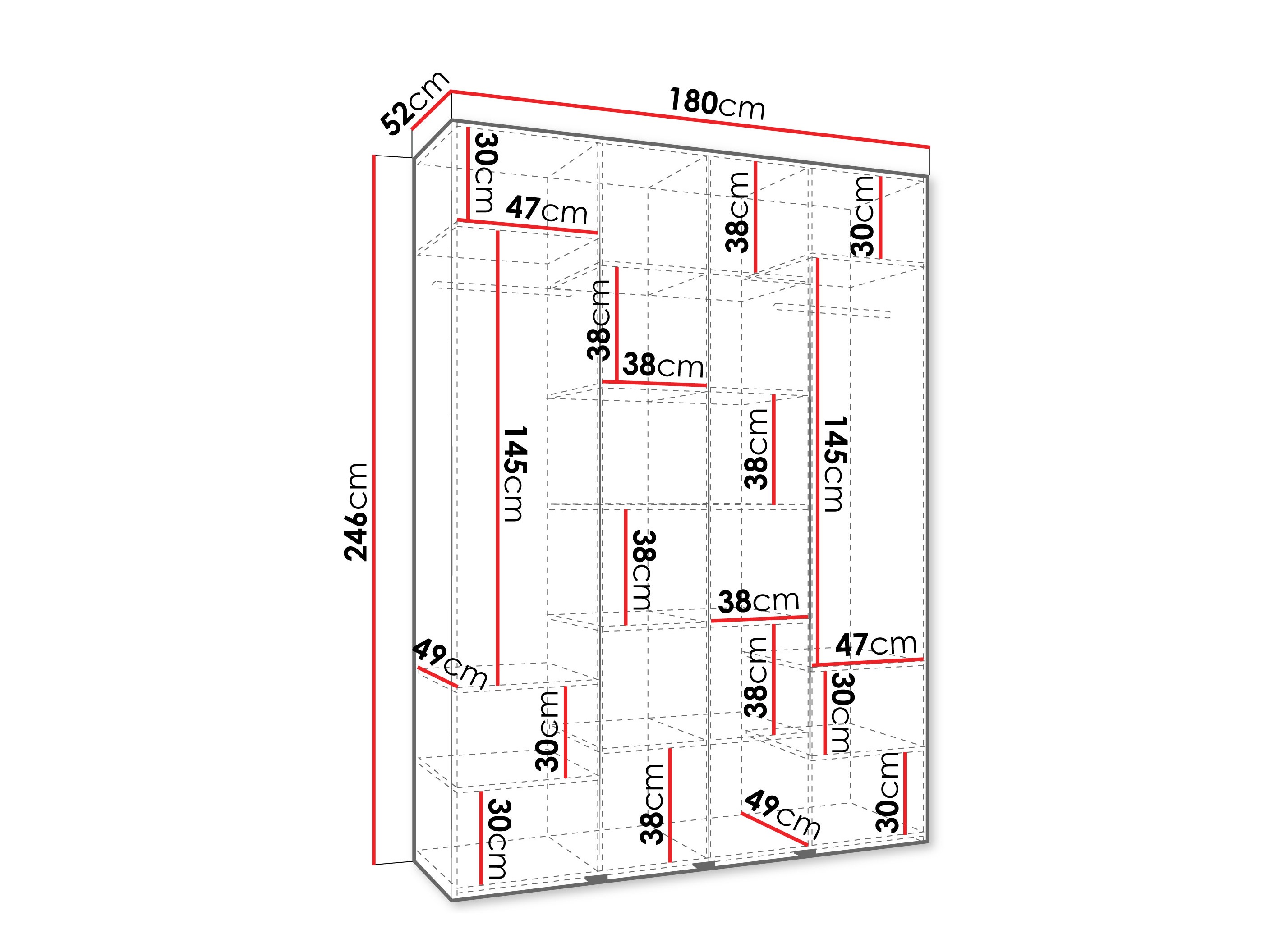 Kledingkast Hartford 574 (Kasjmier)