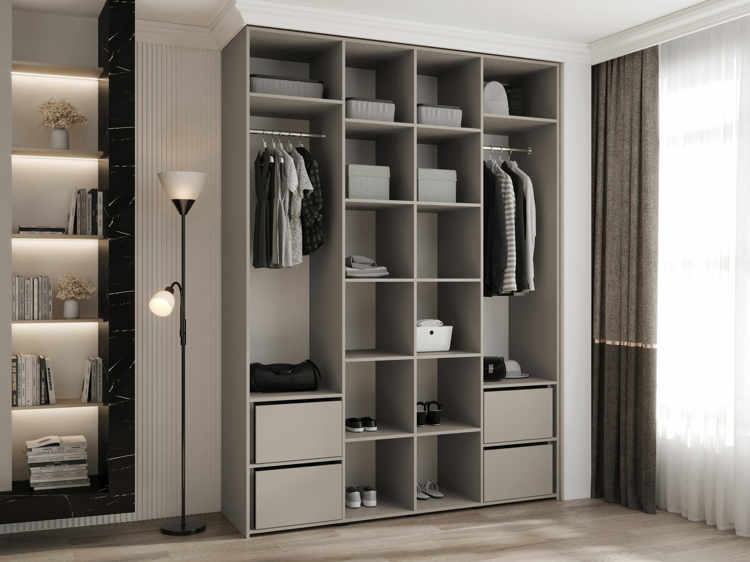 Kledingkast Hartford 574 (Wit)