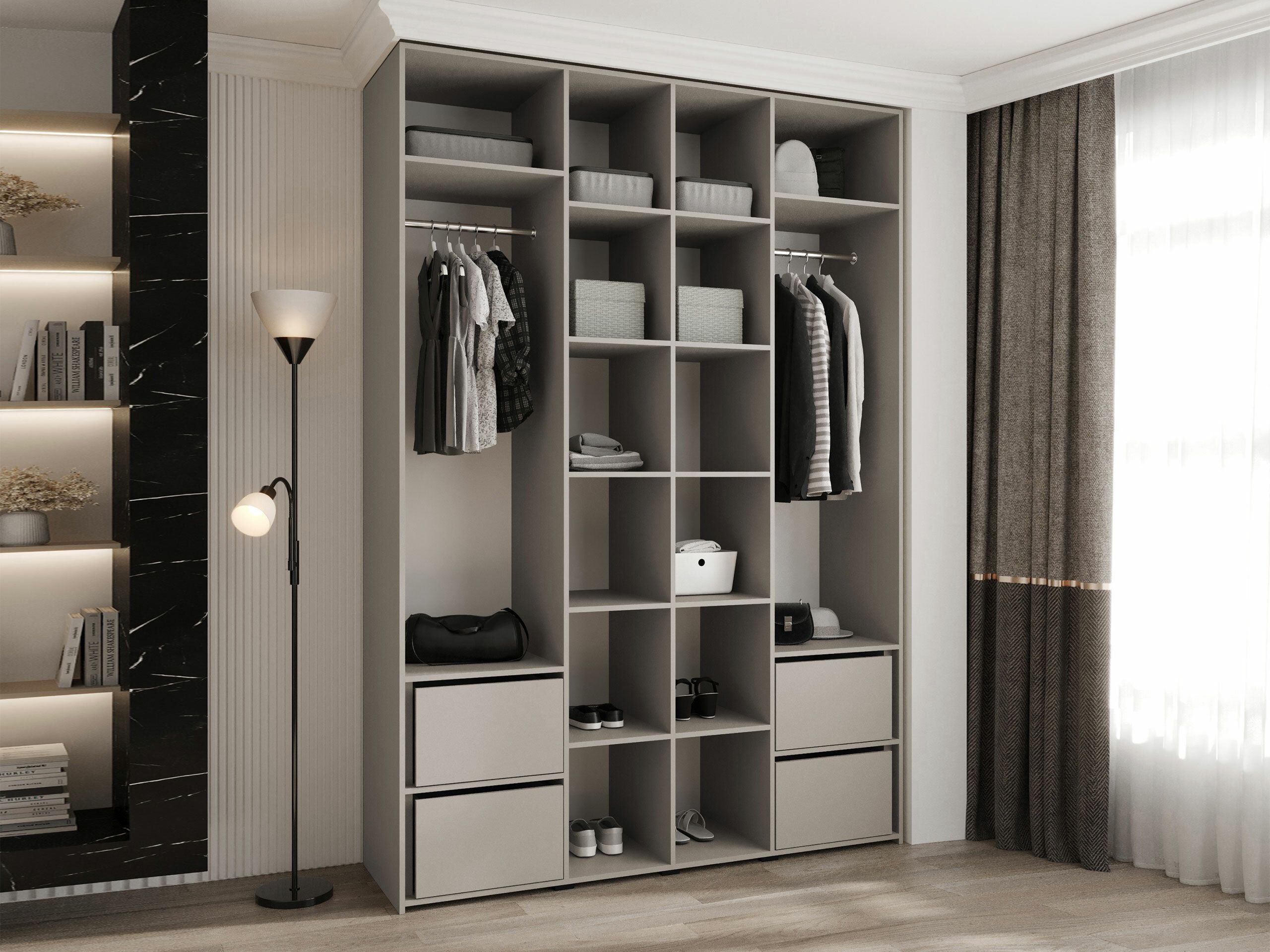 Kledingkast Hartford 554 (Wit)