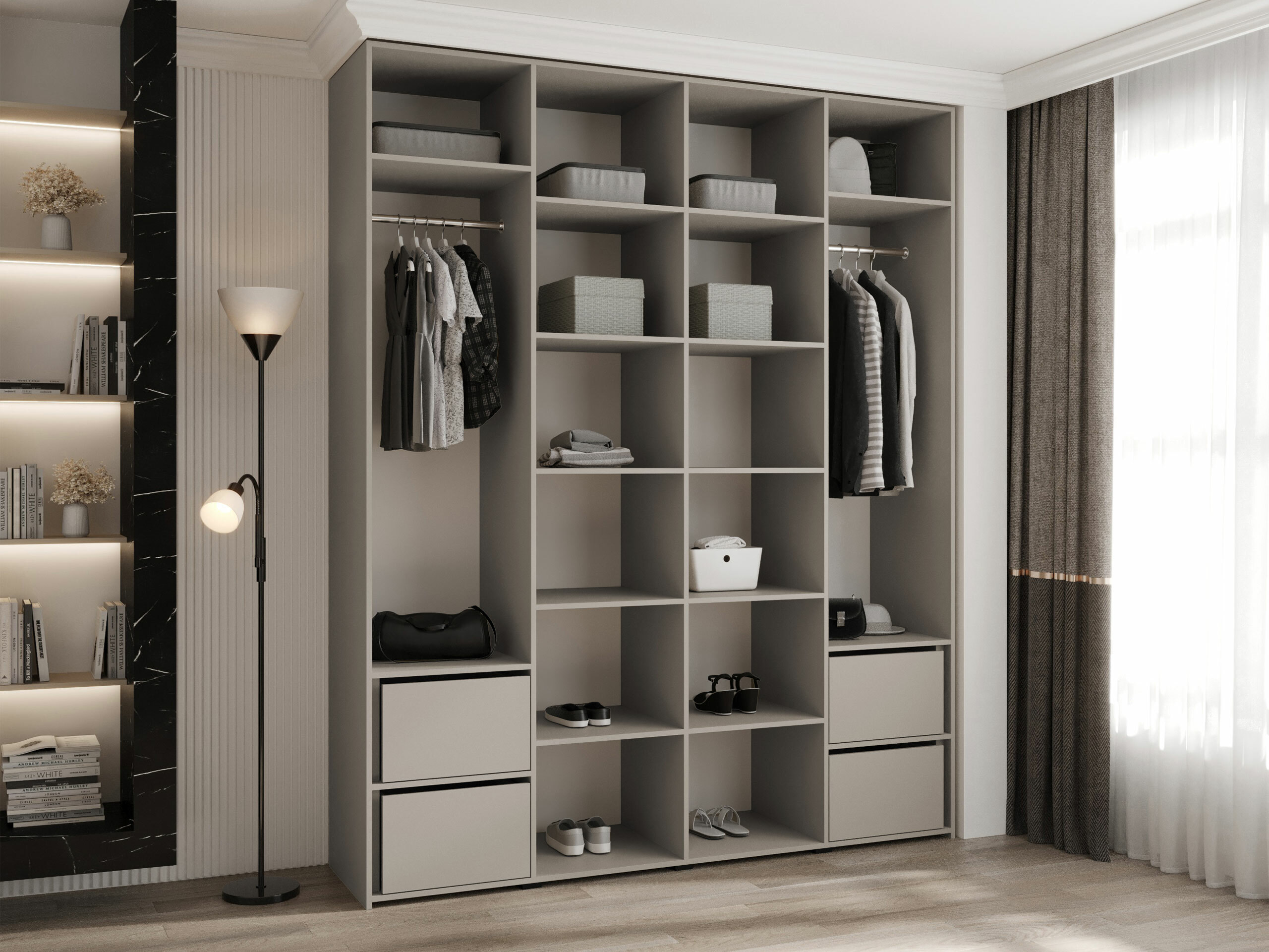 Kledingkast Hartford 554 (Wit)