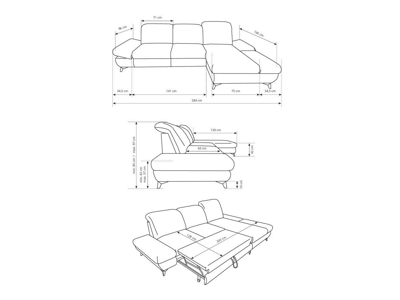 Hoekbank Kingston 190 (Matana 20)