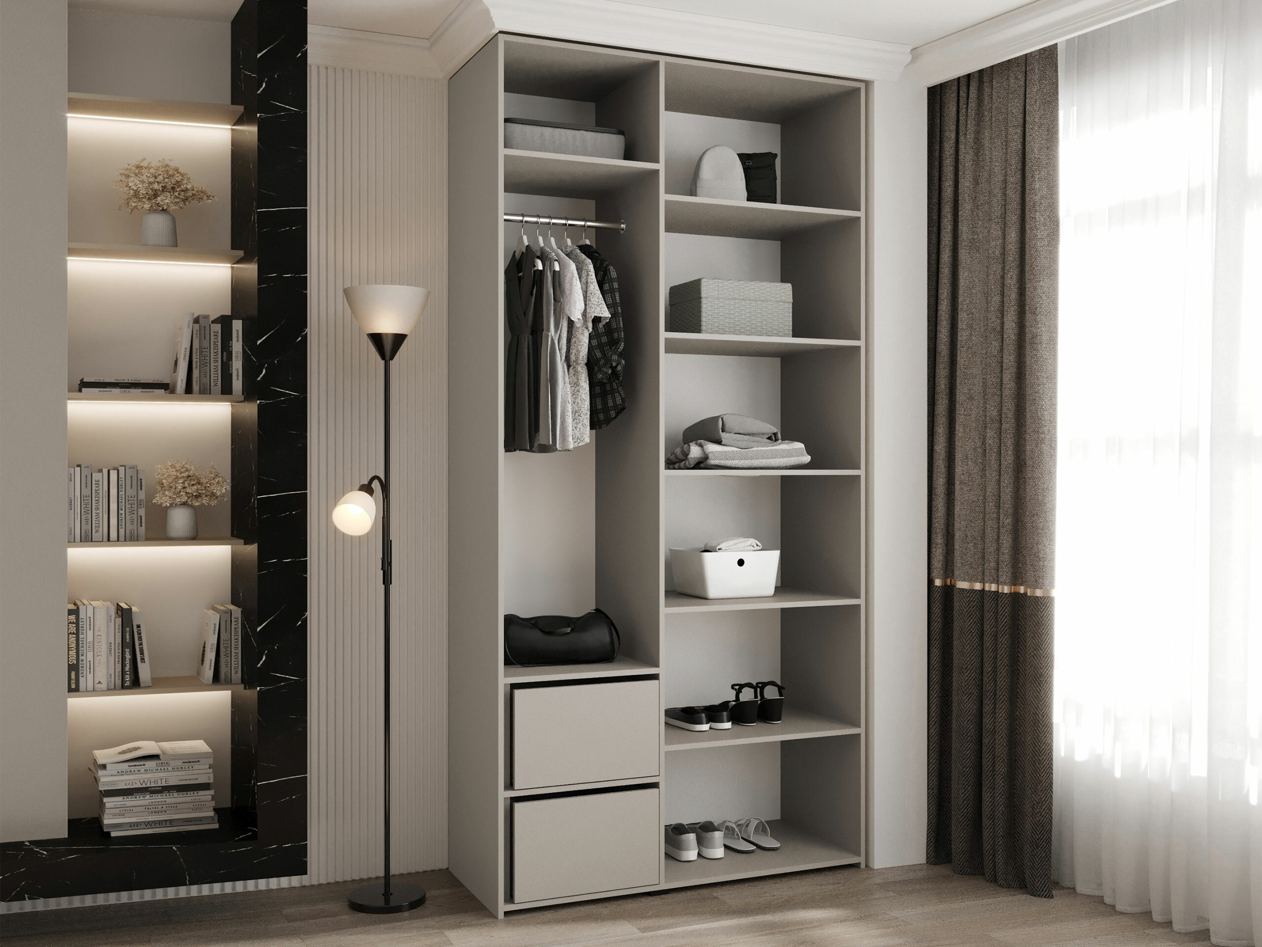 Kledingkast Hartford 563 (Wit)