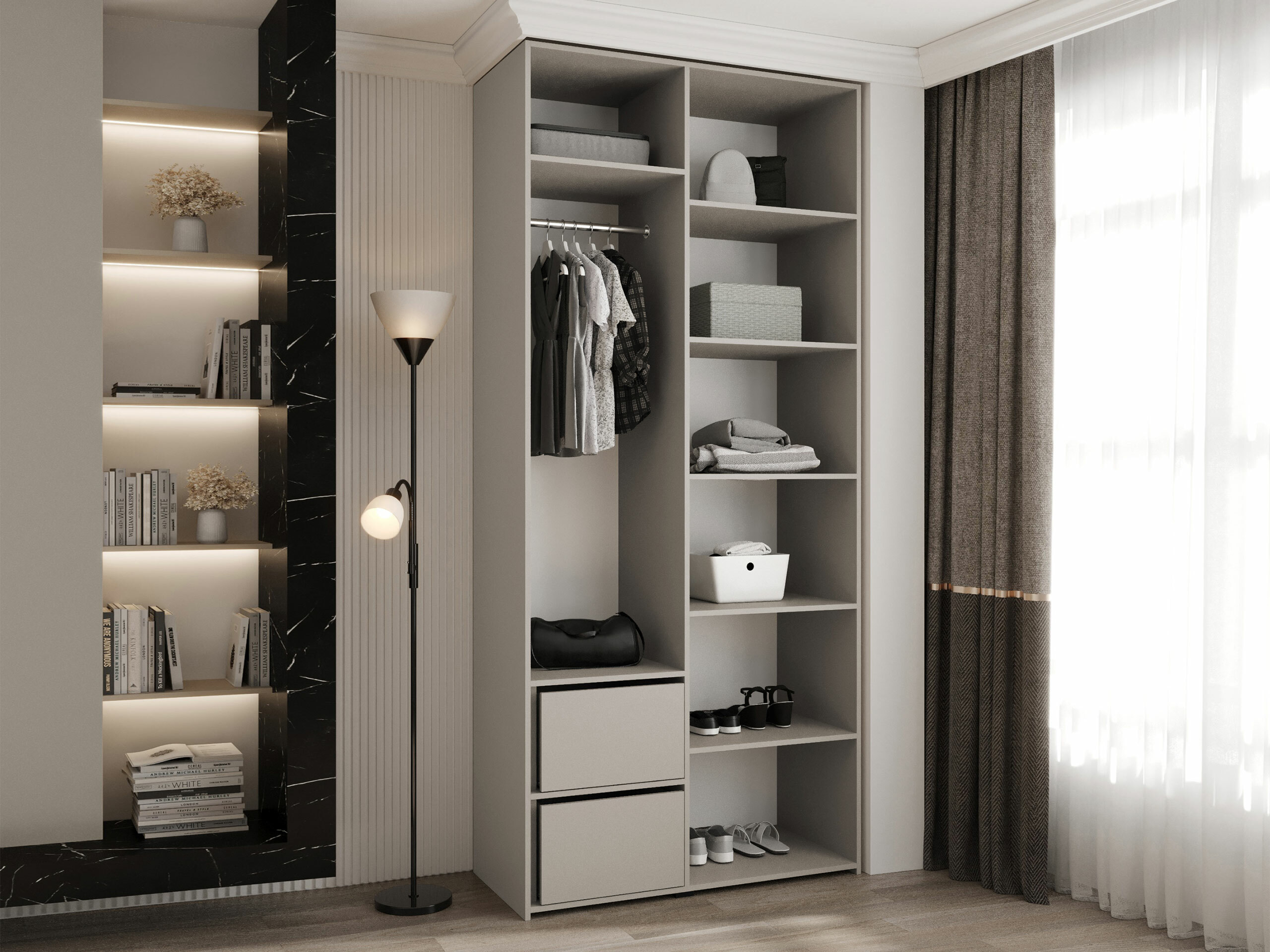 Kledingkast Hartford 569 (Wit)