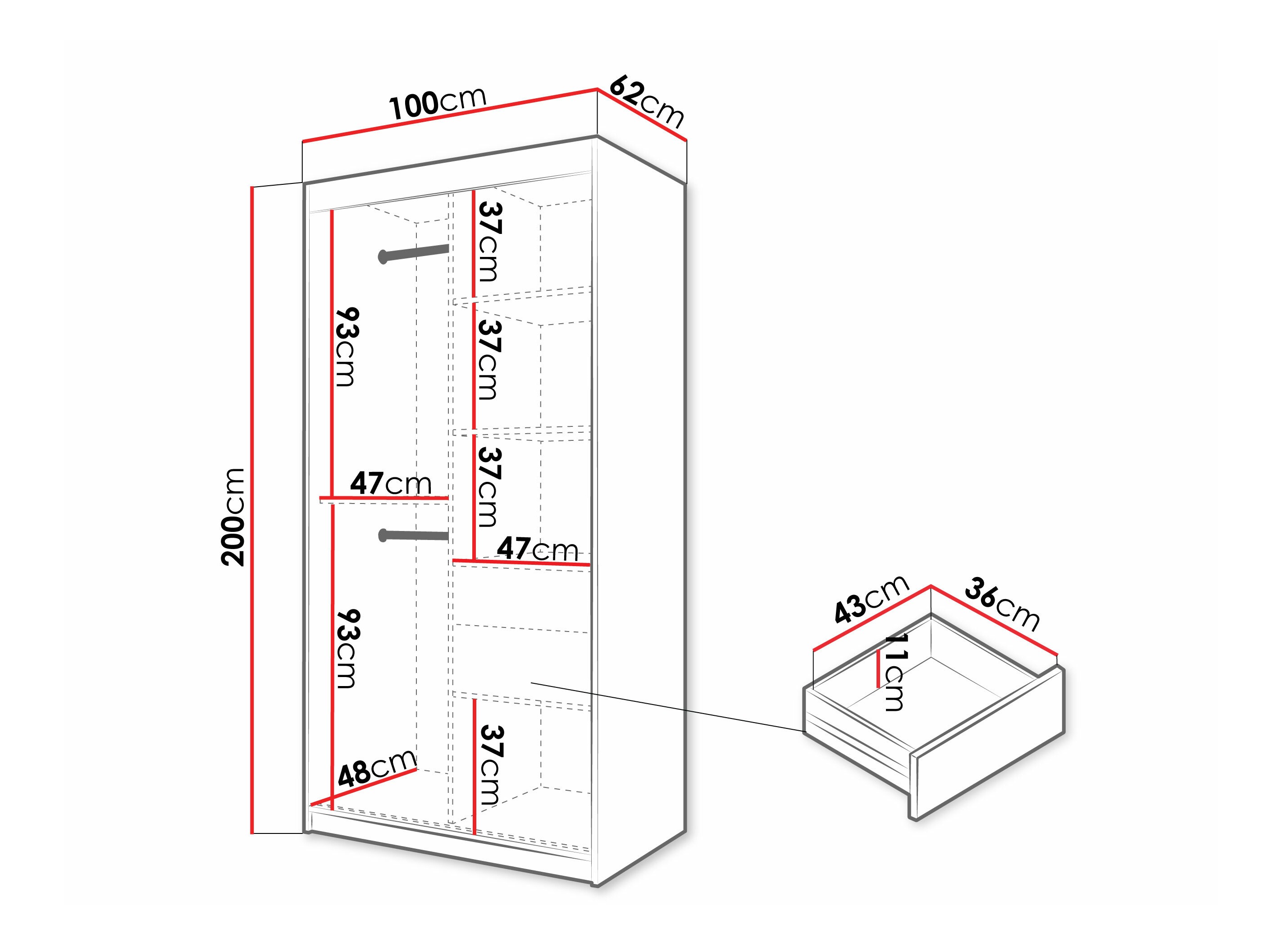 Kledingkast Hartford 576 (Wit)