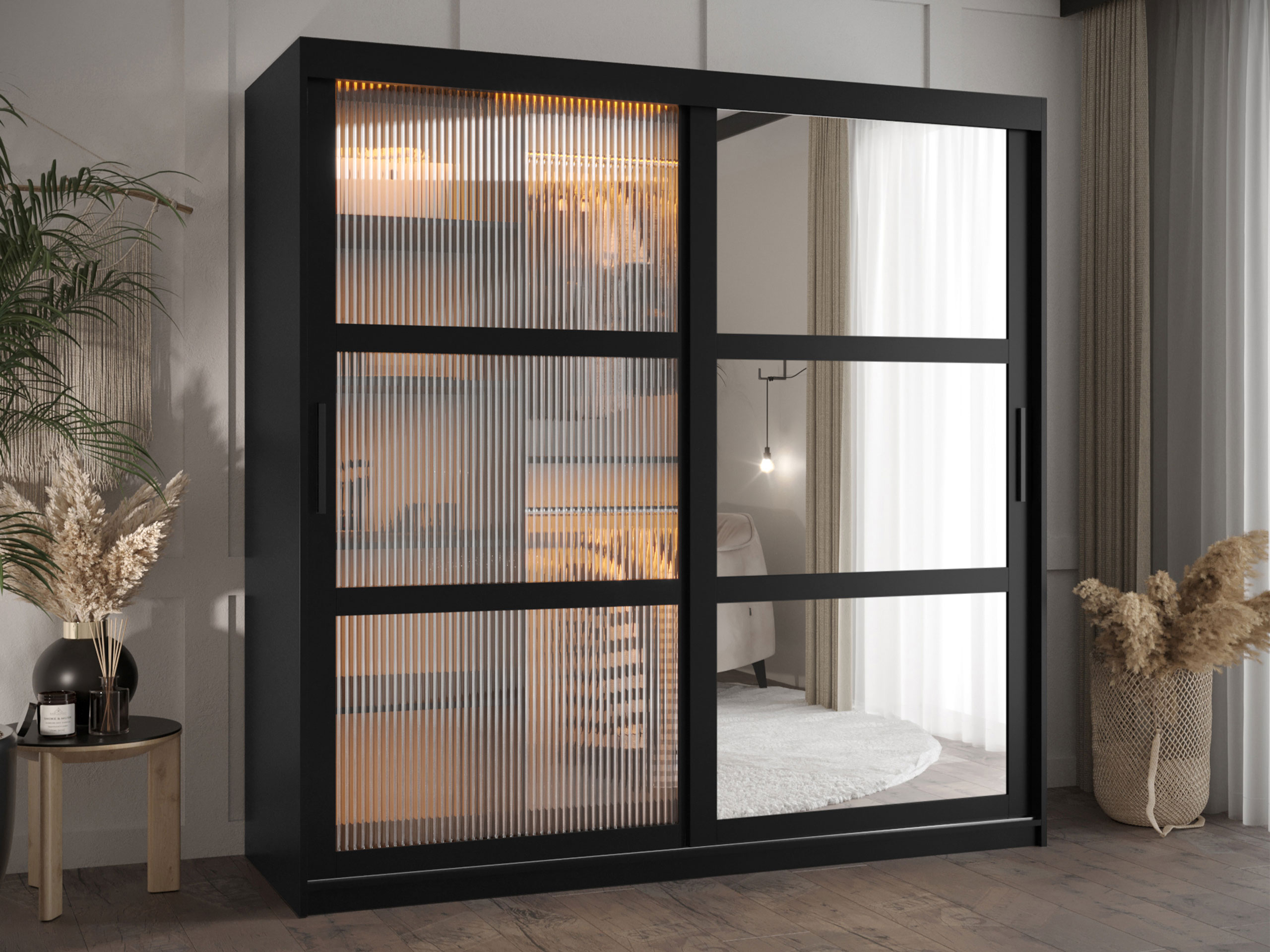 Kledingkast Hartford 576 (Zwart)