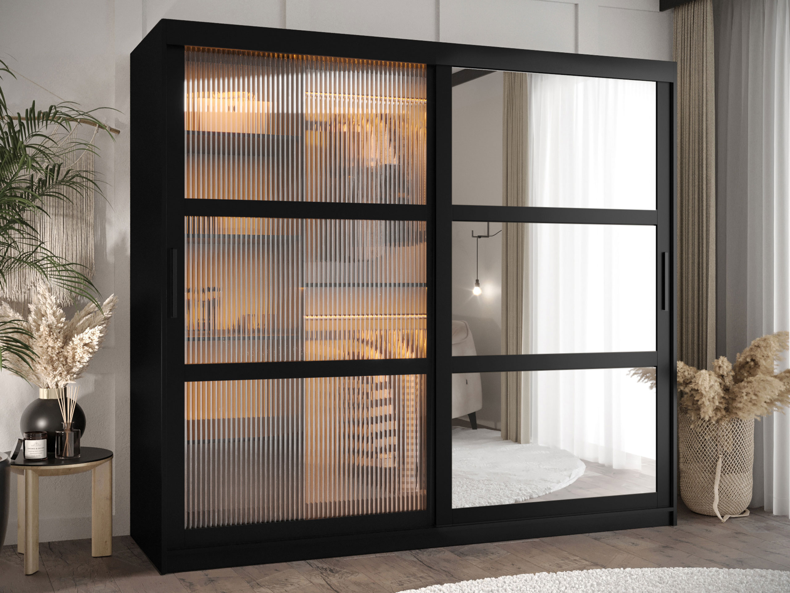 Kledingkast Hartford 576 (Zwart)