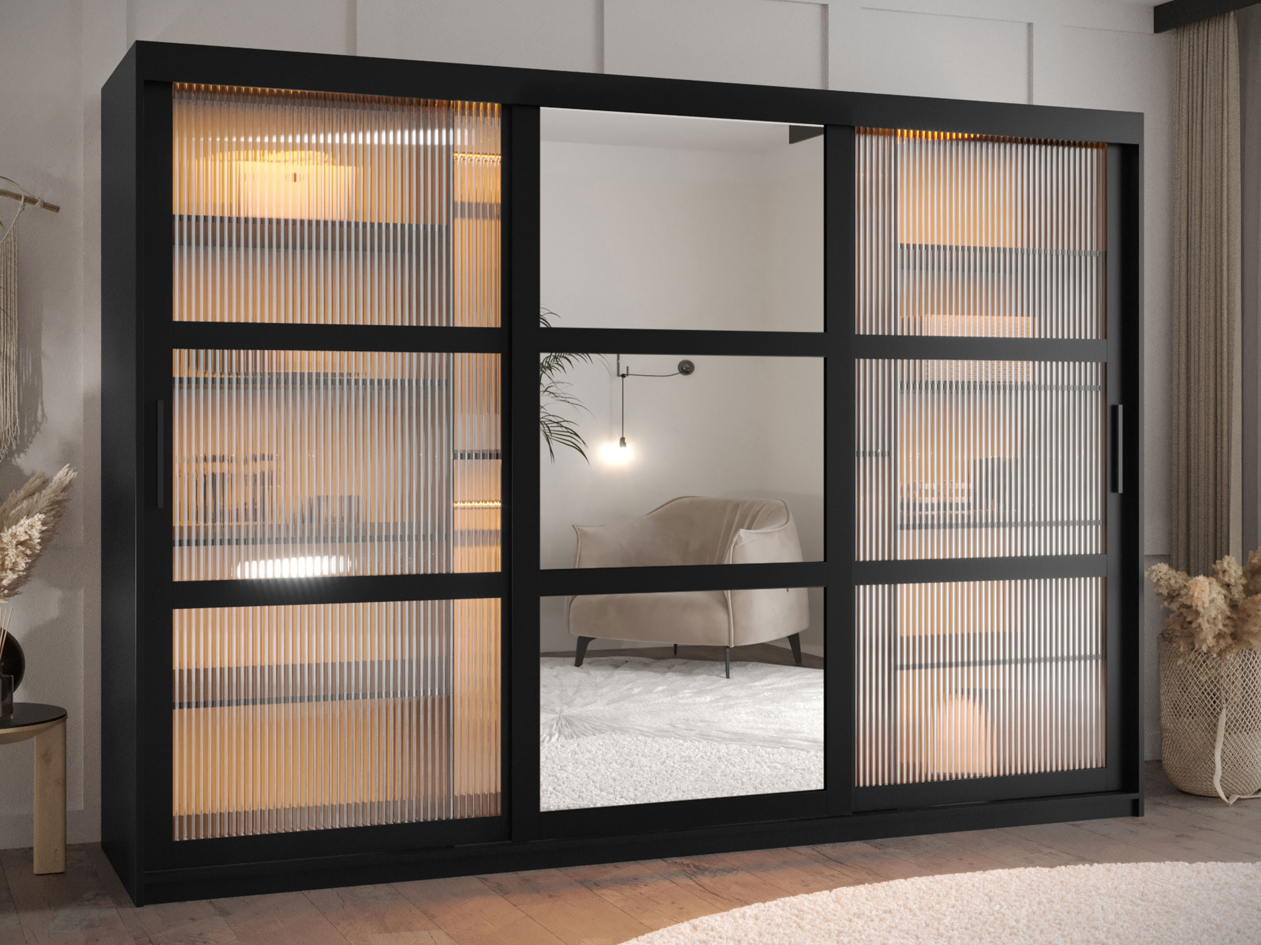 Kledingkast Hartford 576 (Zwart)