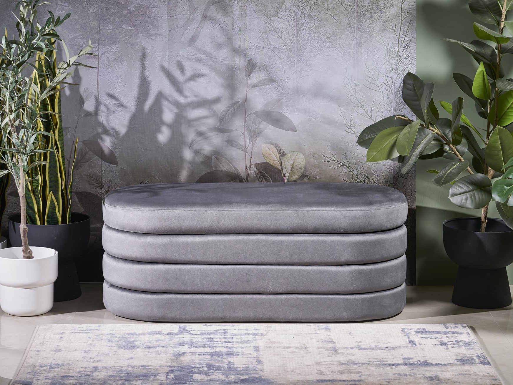 Gestoffeerde bank Houston 2054 (Grijs)