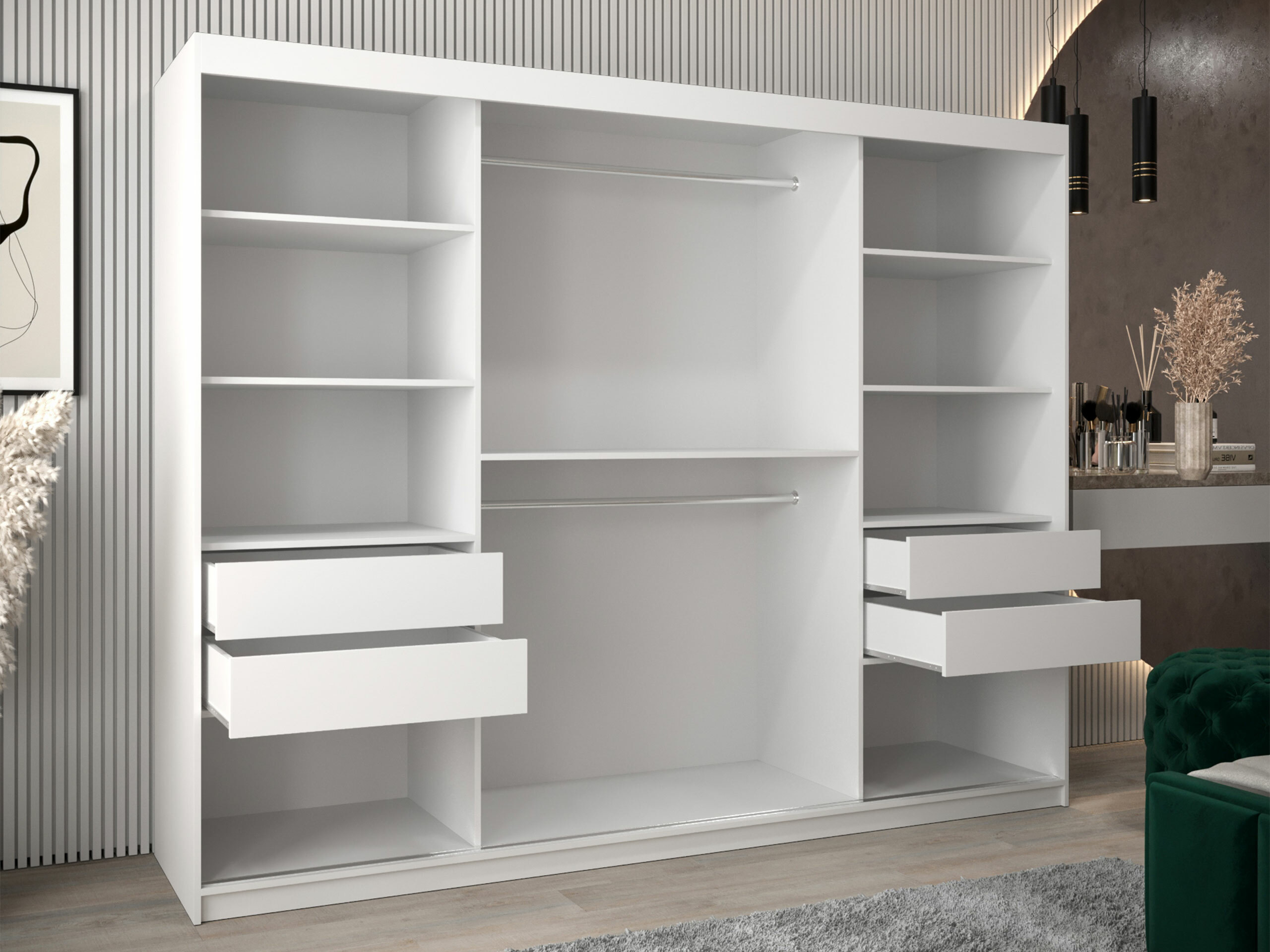 Kledingkast Hartford 576 (Zwart)