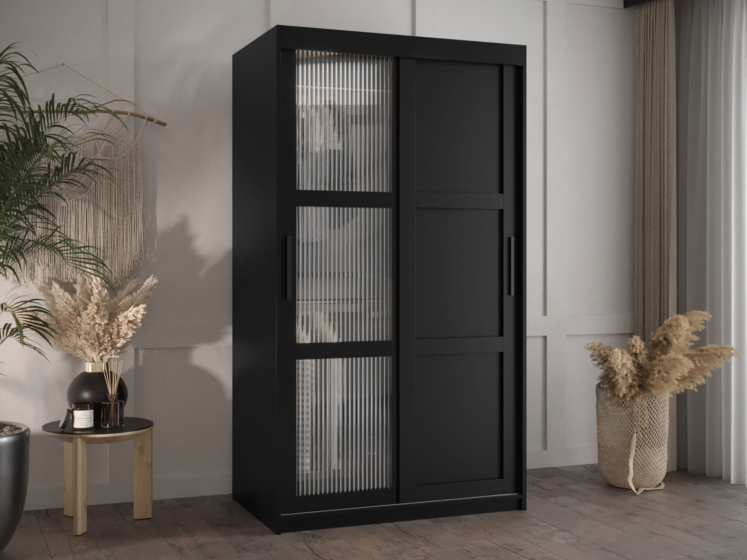 Kledingkast Hartford 577 (Zwart)