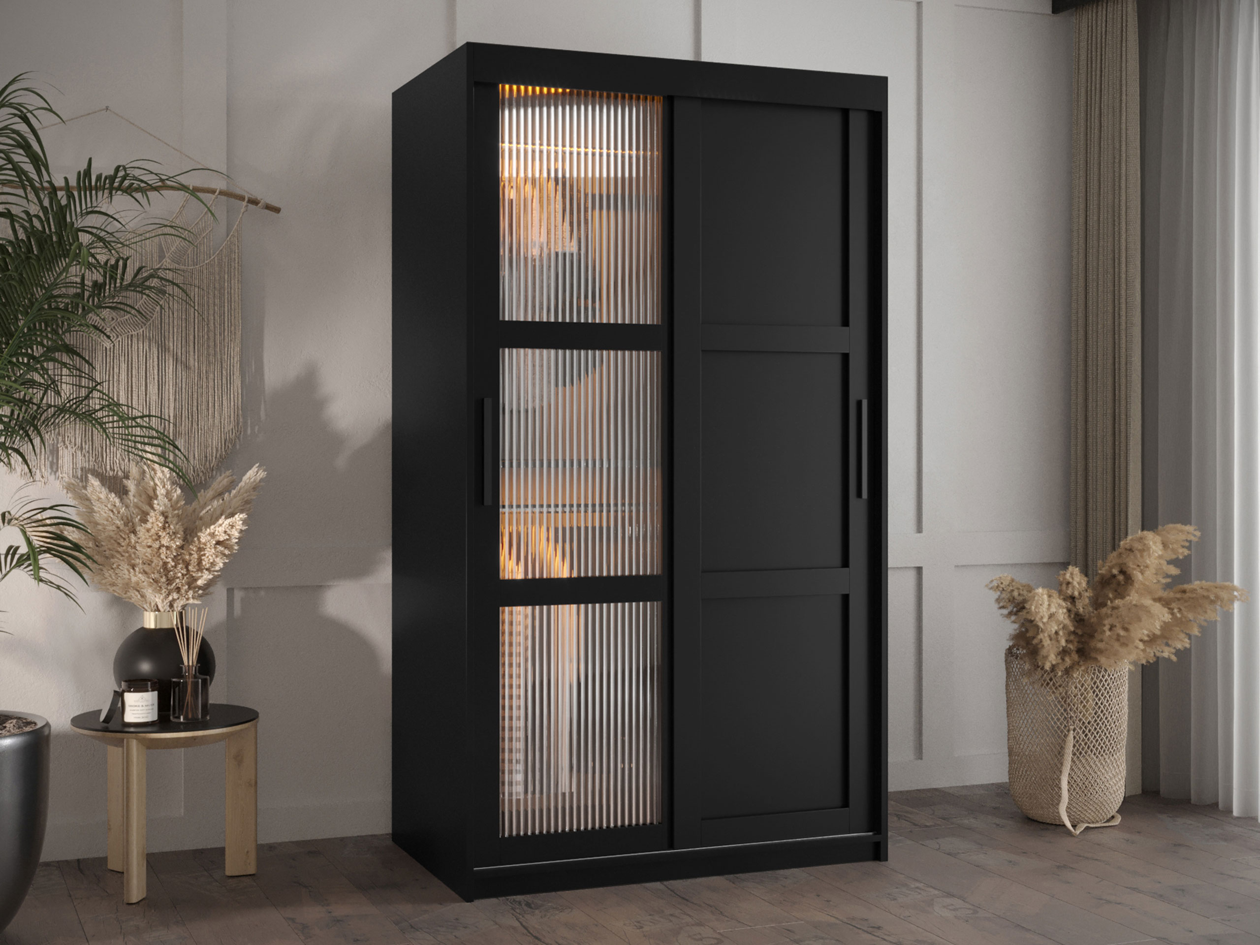 Kledingkast Hartford 577 (Zwart)