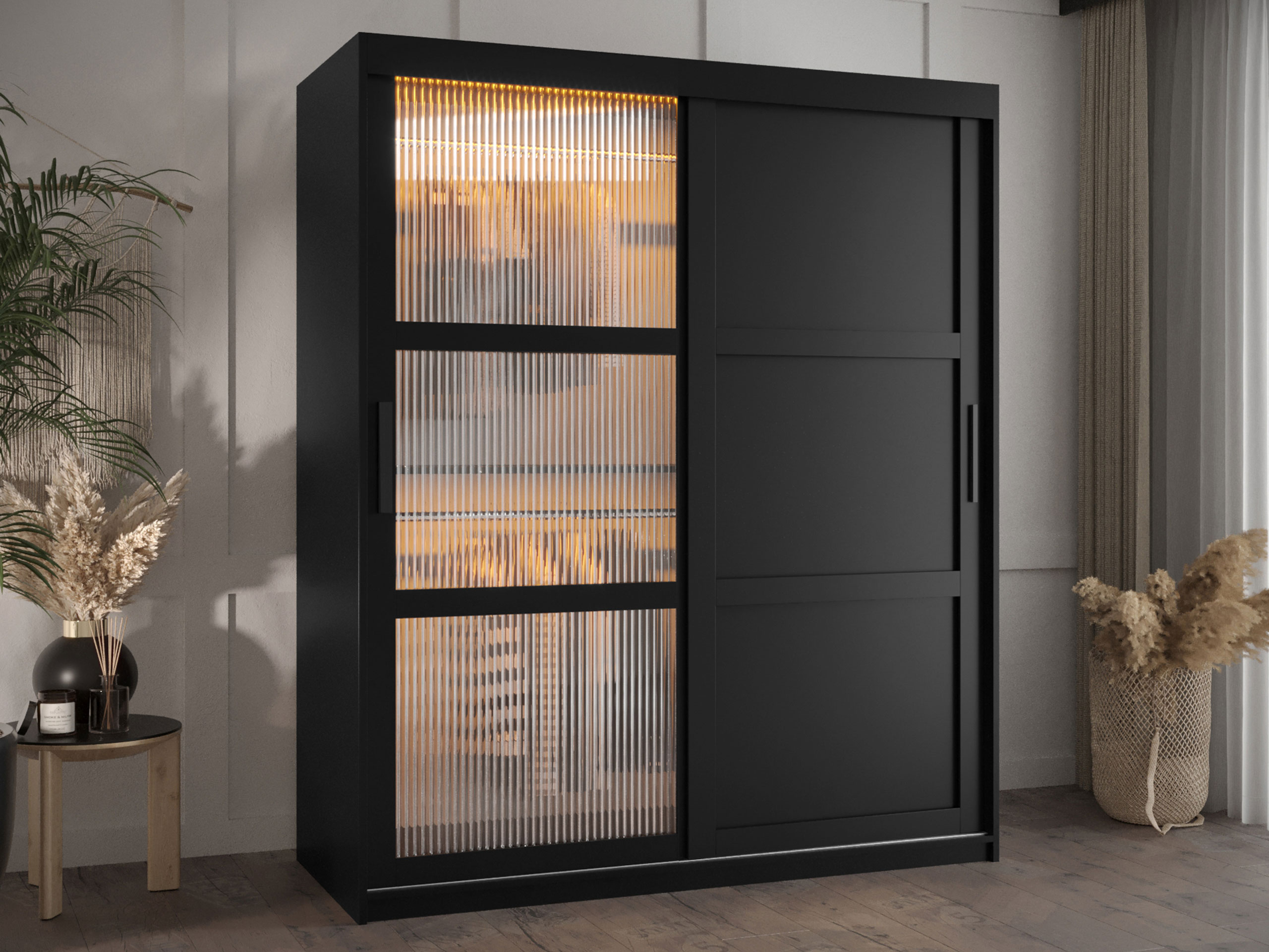 Kledingkast Hartford 577 (Zwart)