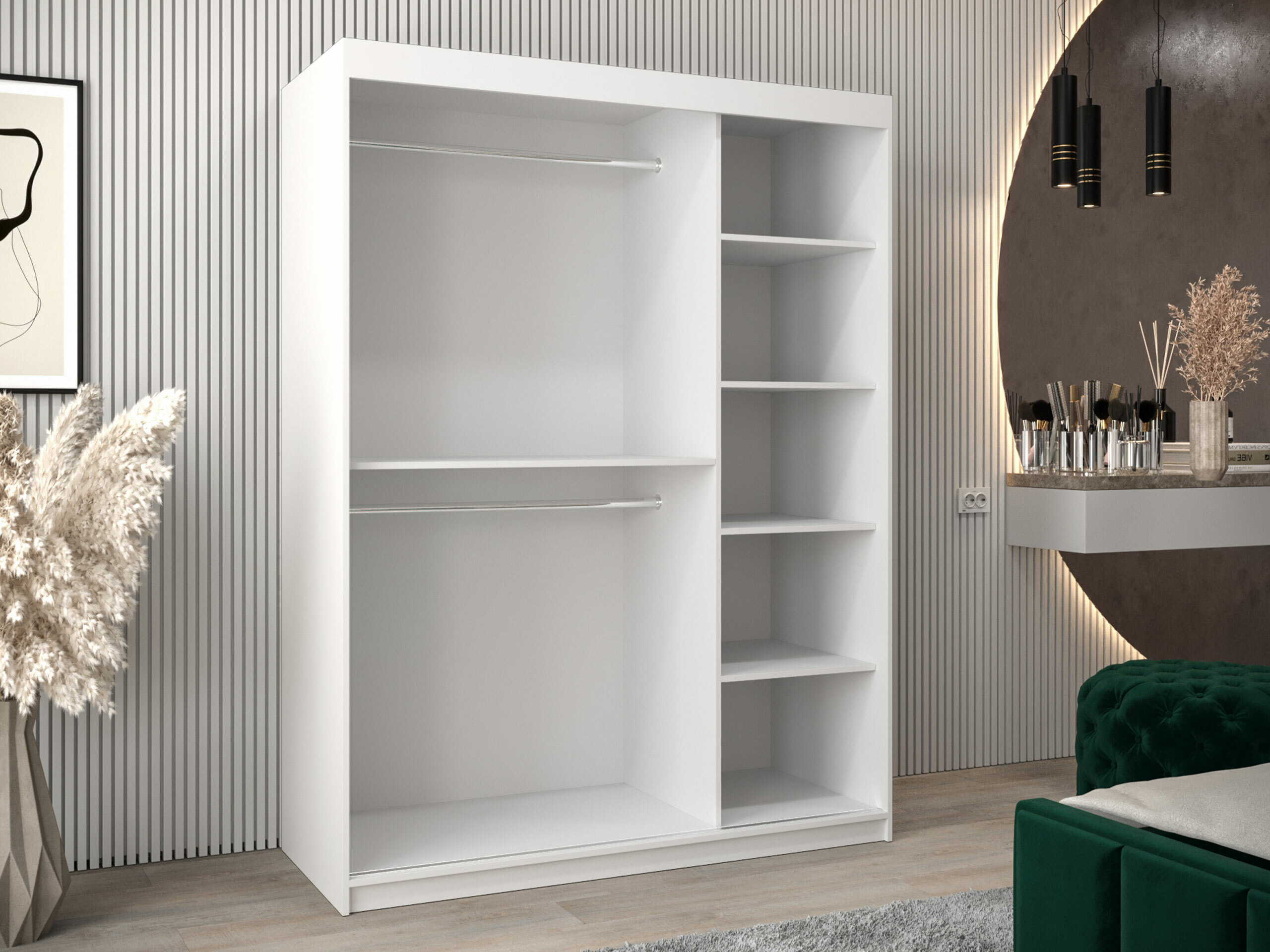 Kledingkast Hartford 577 (Zwart)