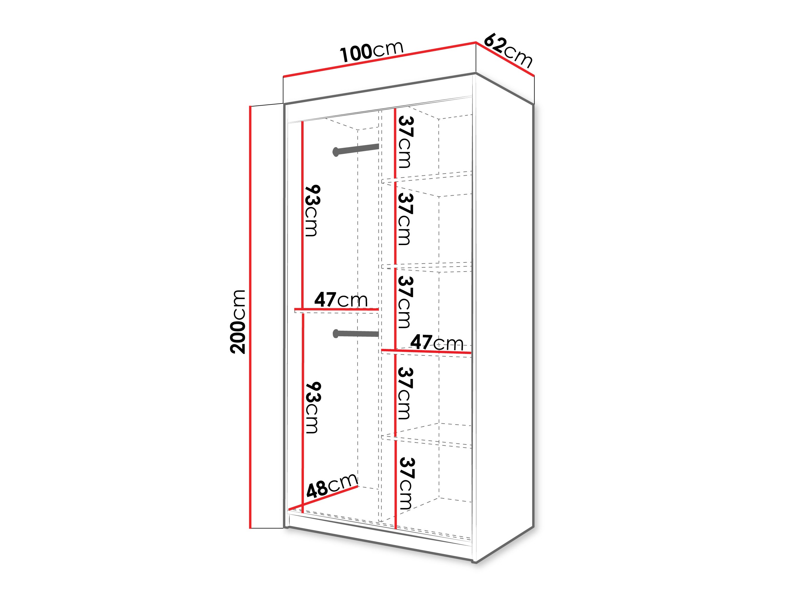 Kledingkast Hartford 578 (Kasjmier)