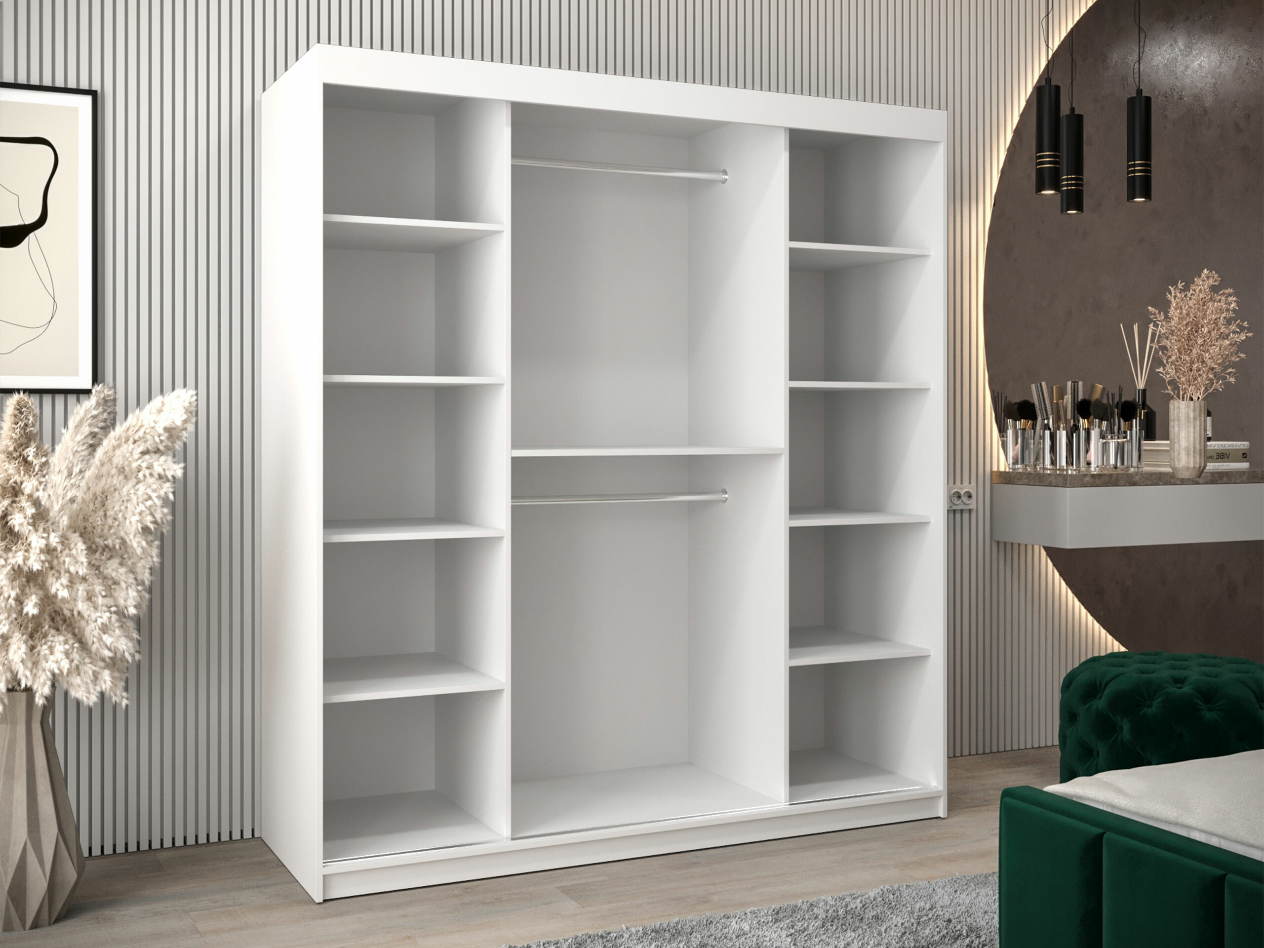Kledingkast Hartford 578 (Zwart)