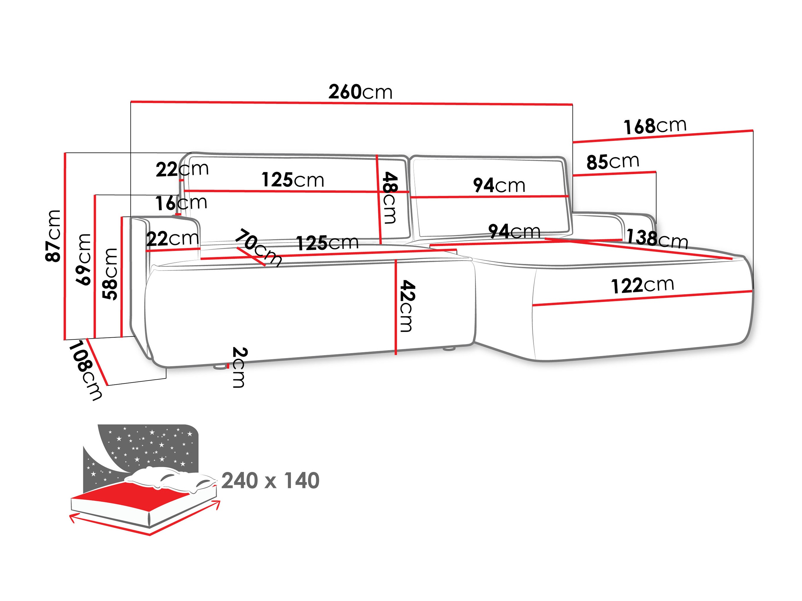 Hoekbank Bountiful 102 (Velo 633)