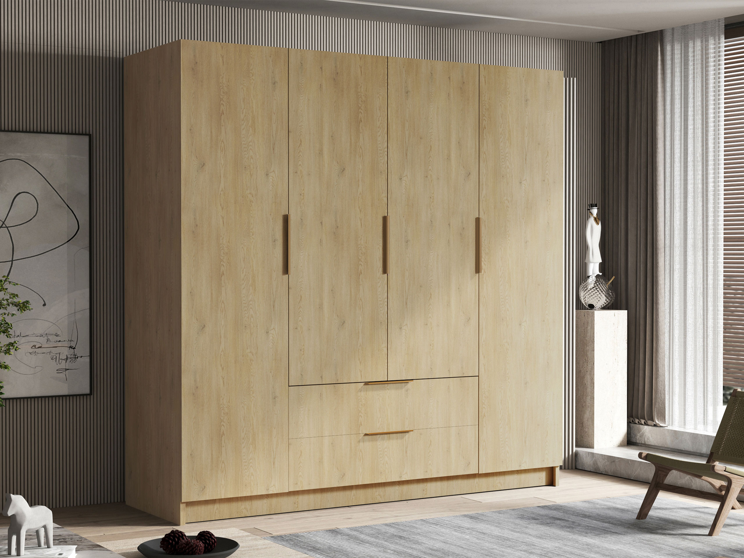 Kledingkast Closico 202 (Eiken)