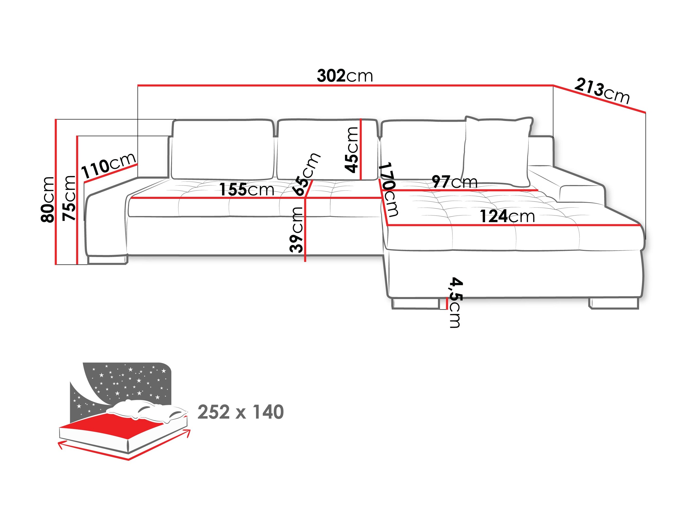 Hoekbank Comfivo 147 (Pianee 26 + Mokka 82)