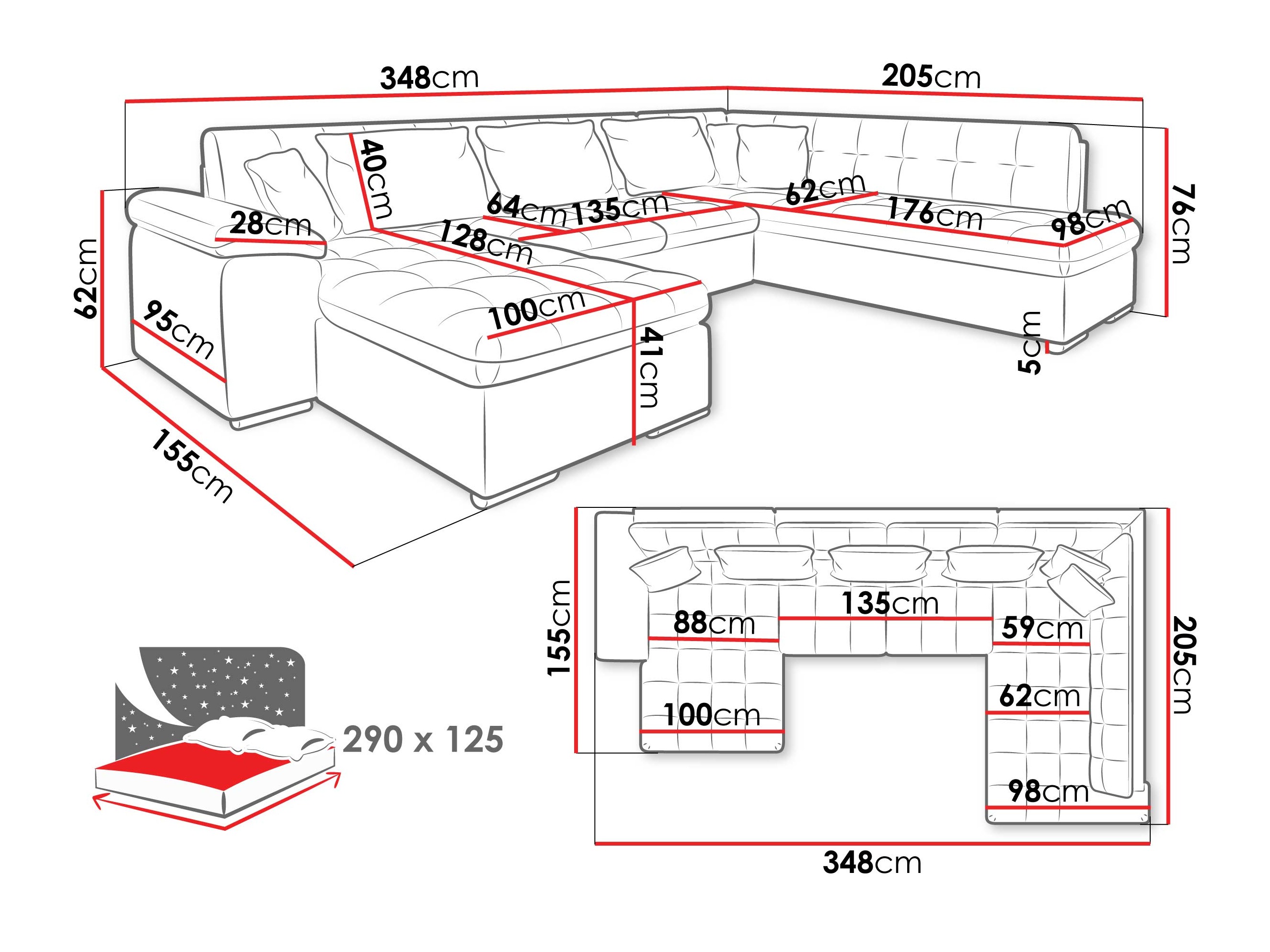 Hoekbank Comfivo 180 (Manza 22)