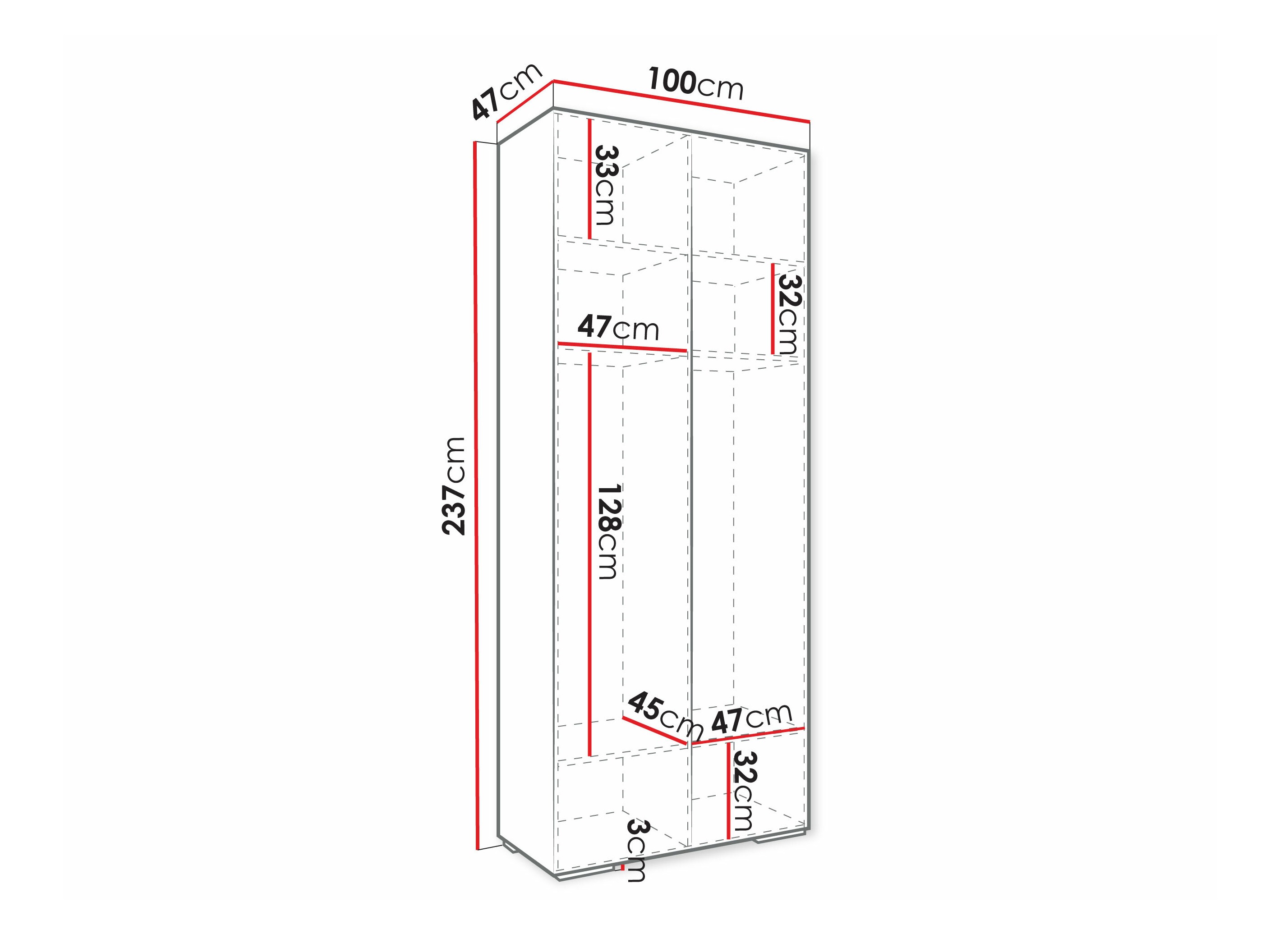 Kledingkast Hartford 405 (Zwart)