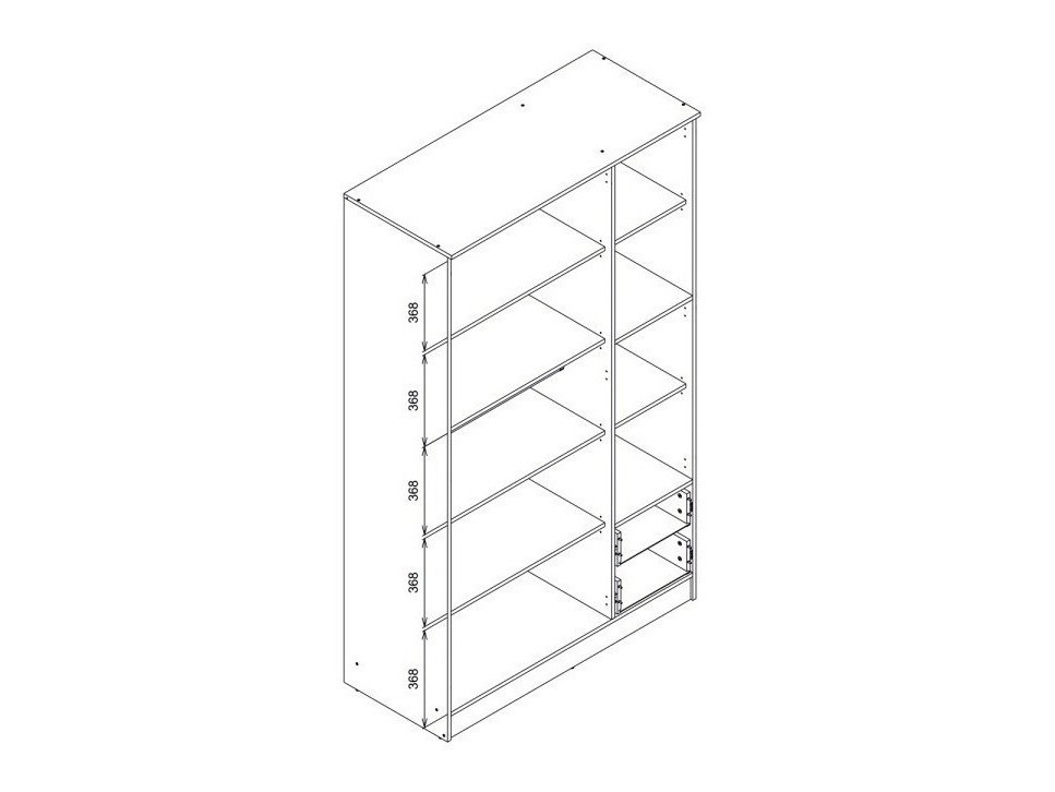 Kledingkast Orlando 222 (Wit)
