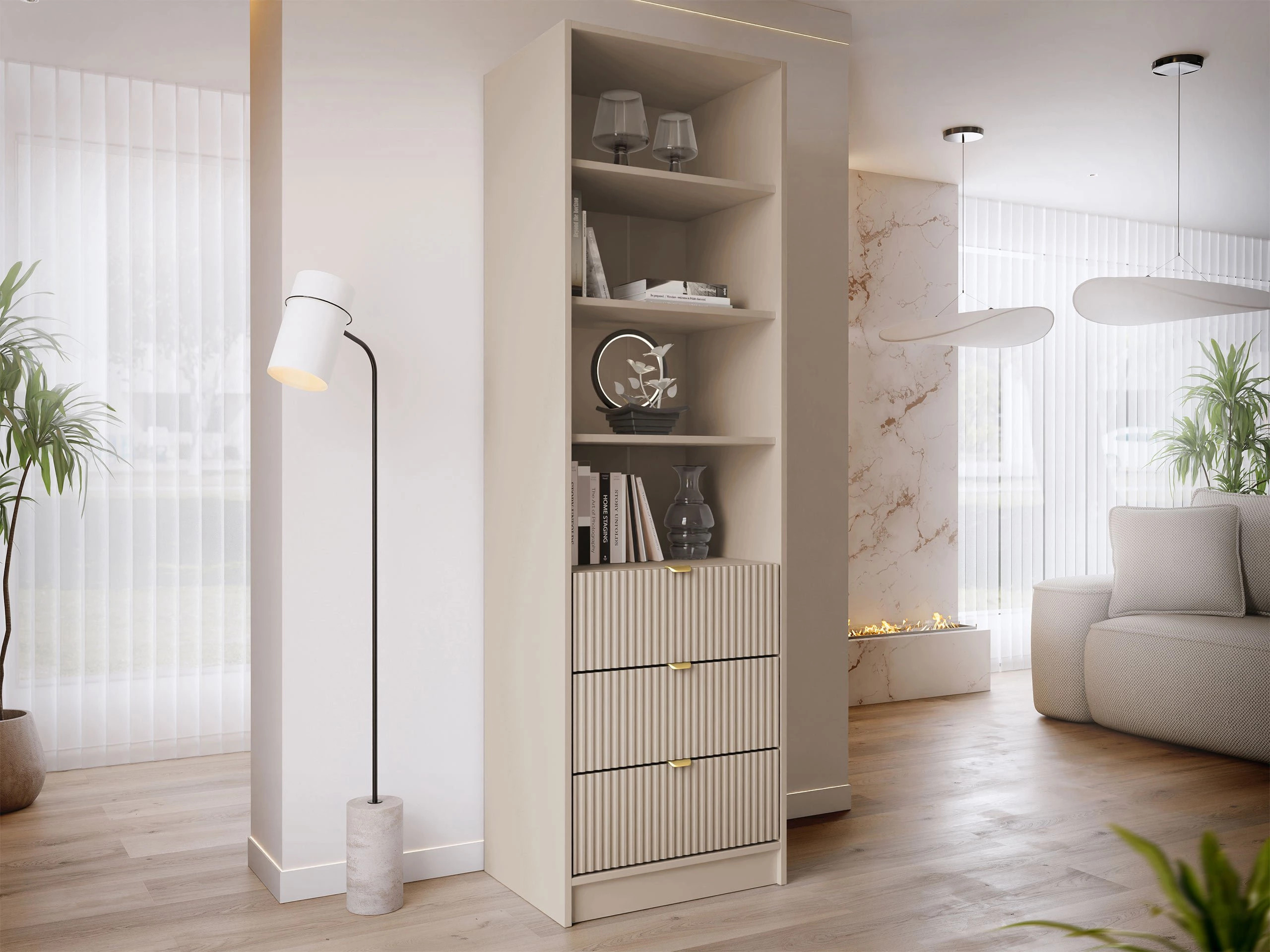 Boekenkast Comfivo Larmire 116 (Beige)