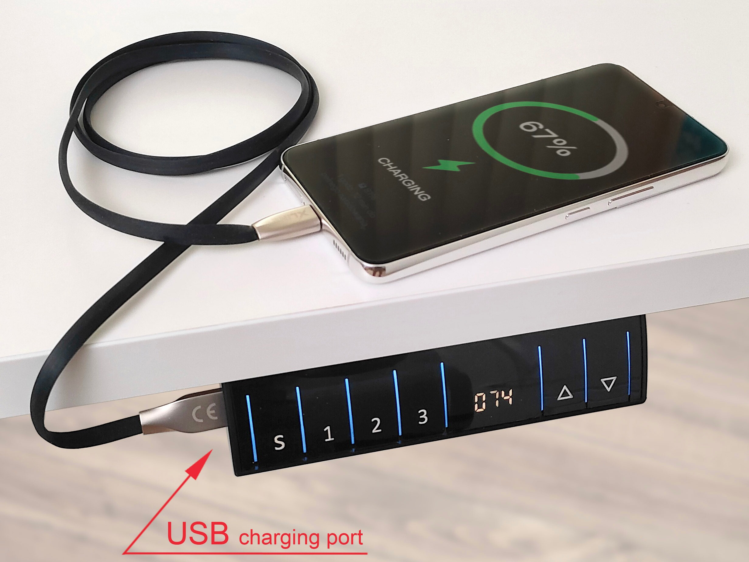 In hoogte verstelbaar bureau Buffalo 184 (Wit)