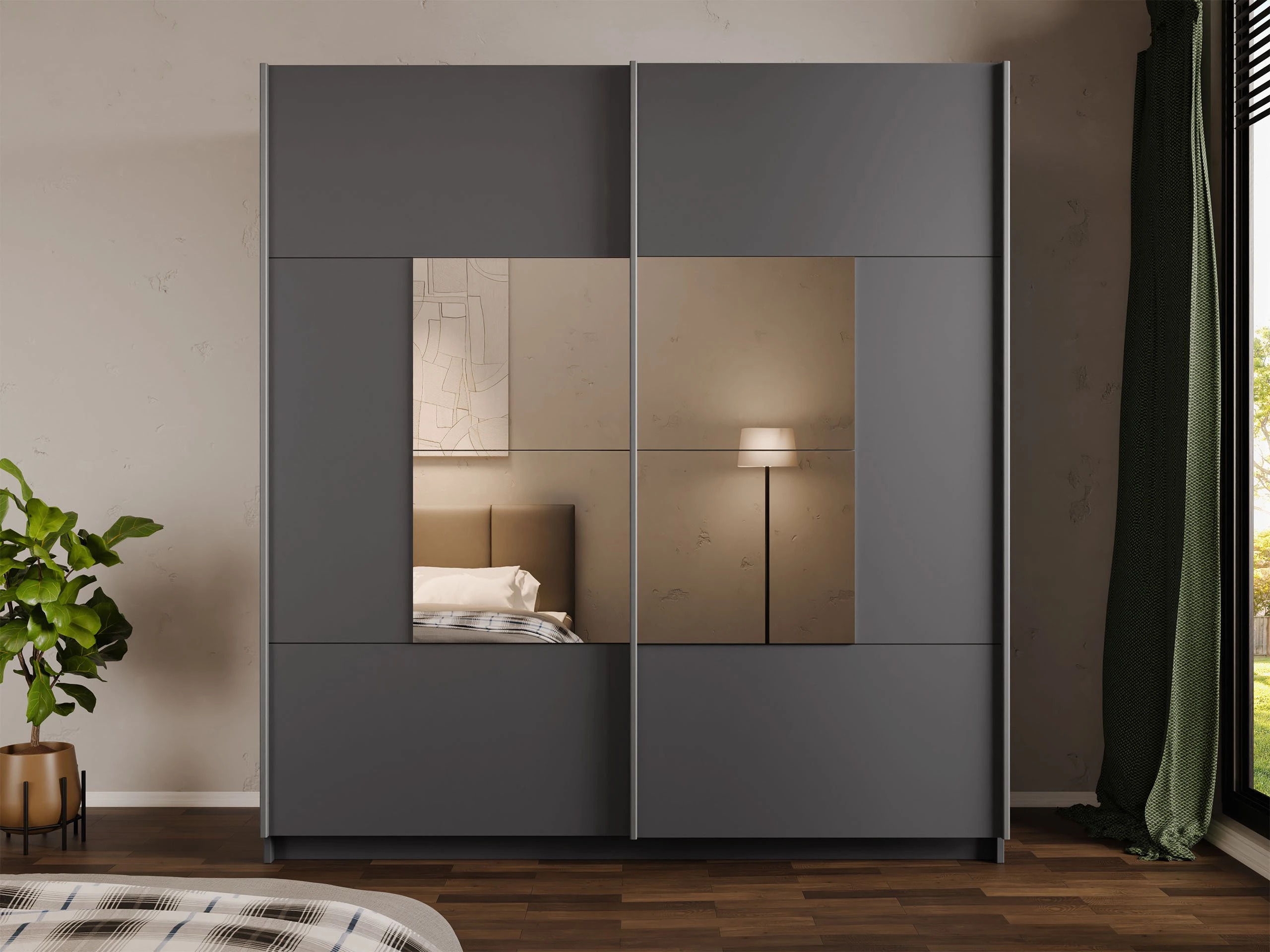 Kledingkast Honolulu 273 (Grafiet)