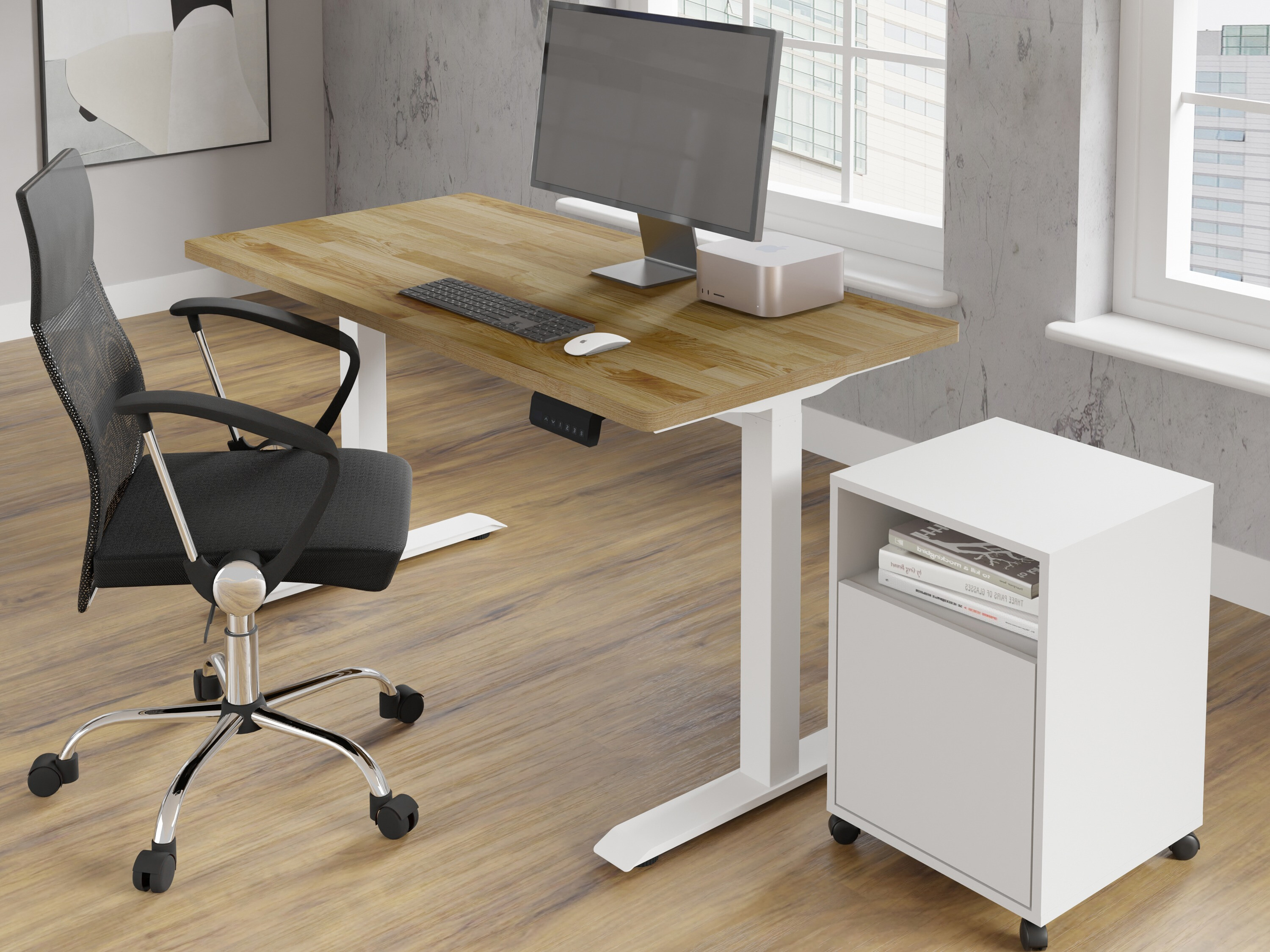 In hoogte verstelbaar bureau Buffalo 199 (Wit)