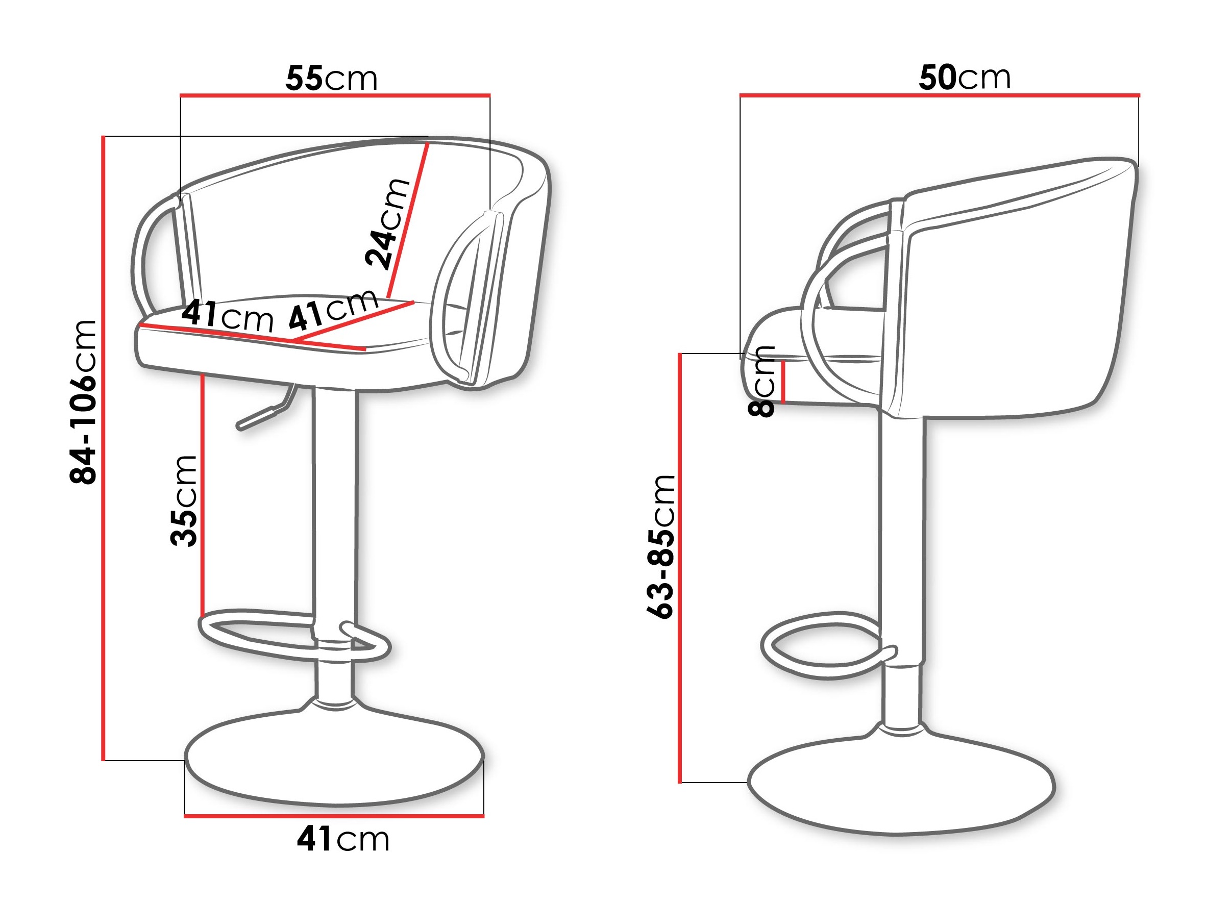 Barkruk Comfivo 469 (Grijs)