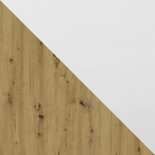 Tafel Victorville 376 (Artisan eiken + Wit)