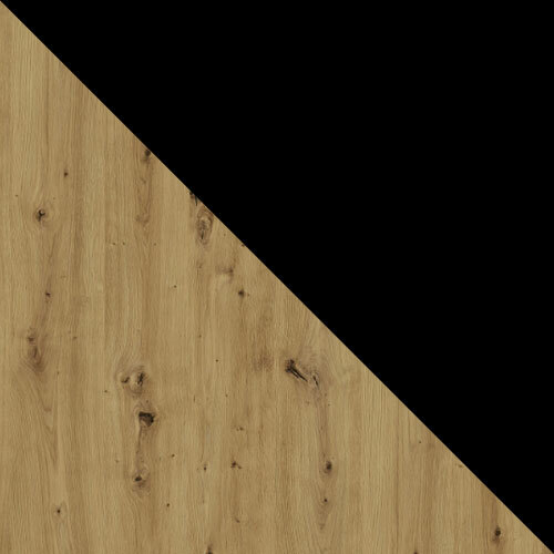 Tafel Victorville 376 (Artisan eiken + Zwart)