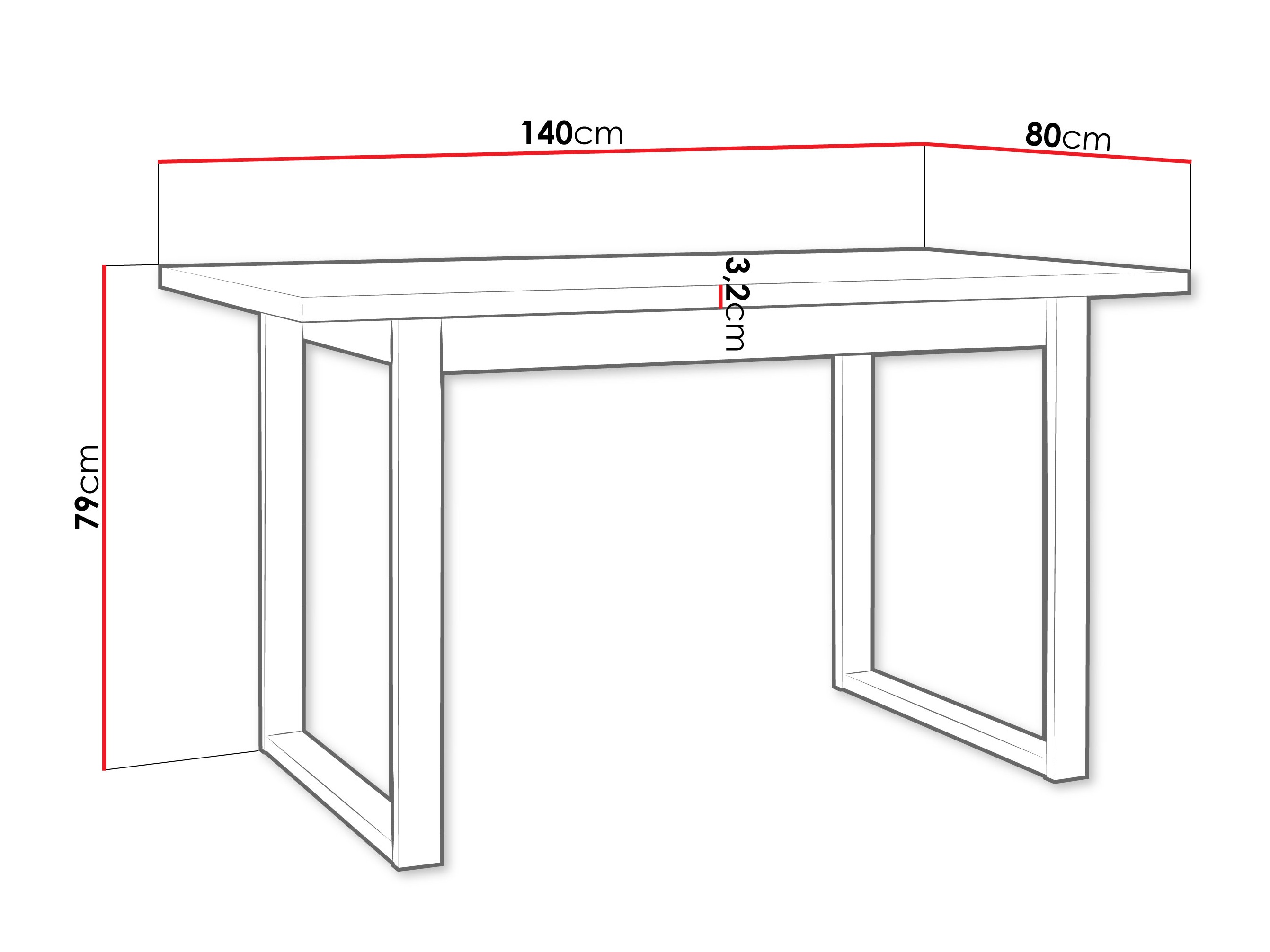 Tafel Victorville 379 (Artisan eiken + Zwart)