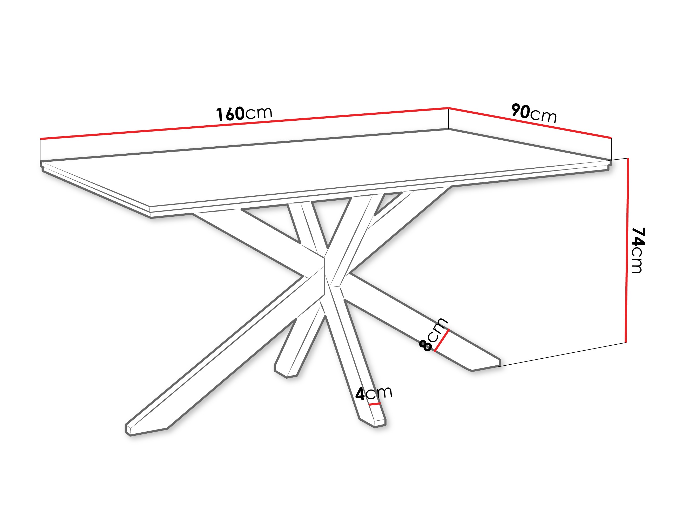 Tafel Goodyear 136 (Zwart marmer)