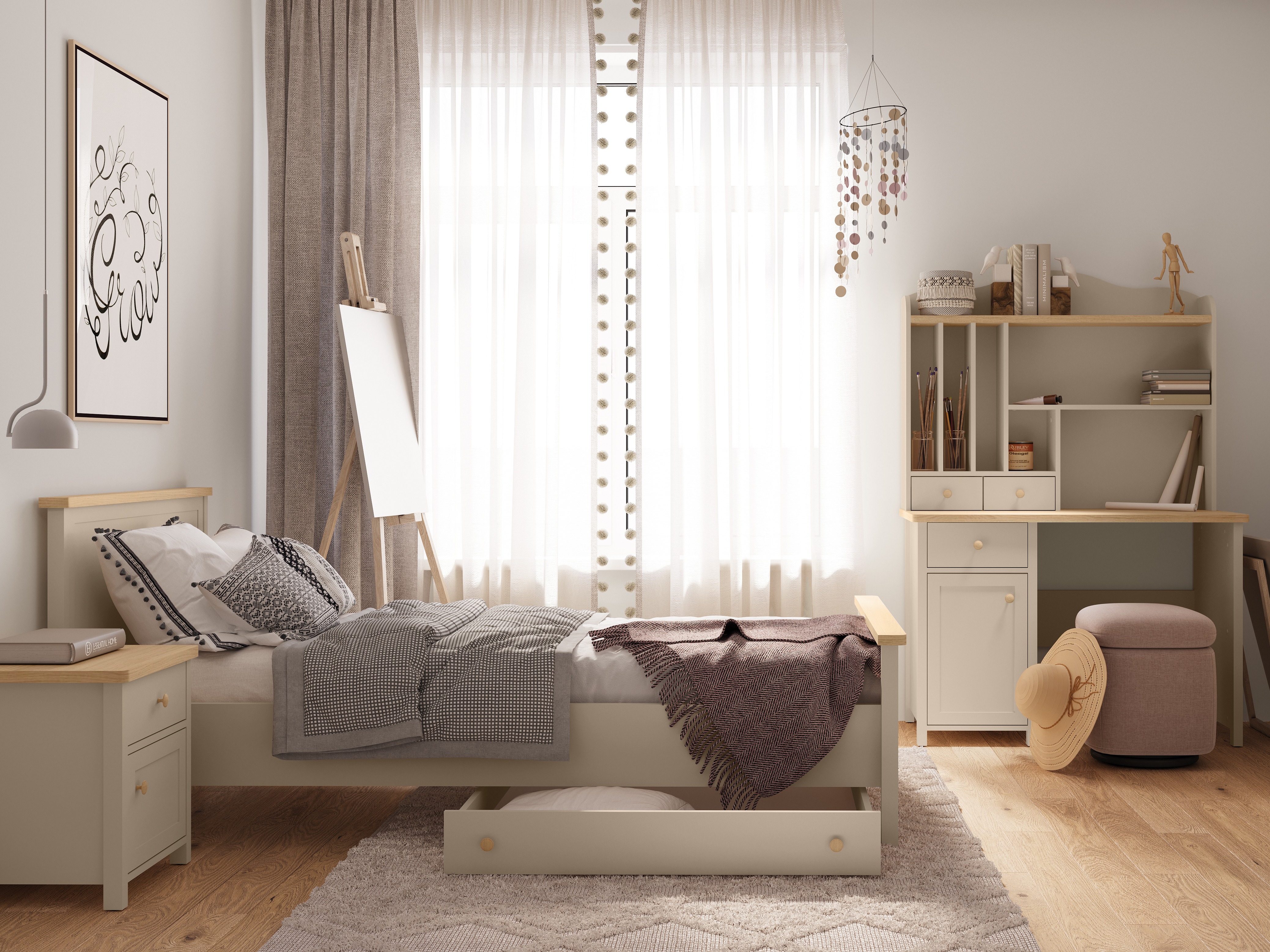 Bureau Romelbo 139 (Beige + Eiken)