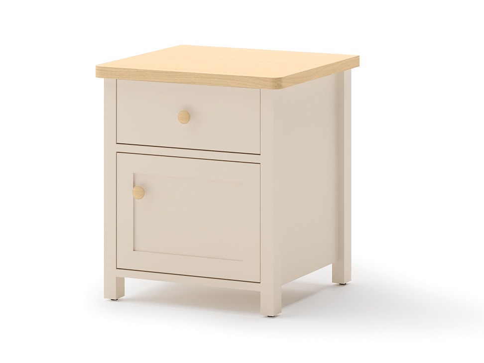 Nachtkastje Romelbo 138 (Beige + Eiken)