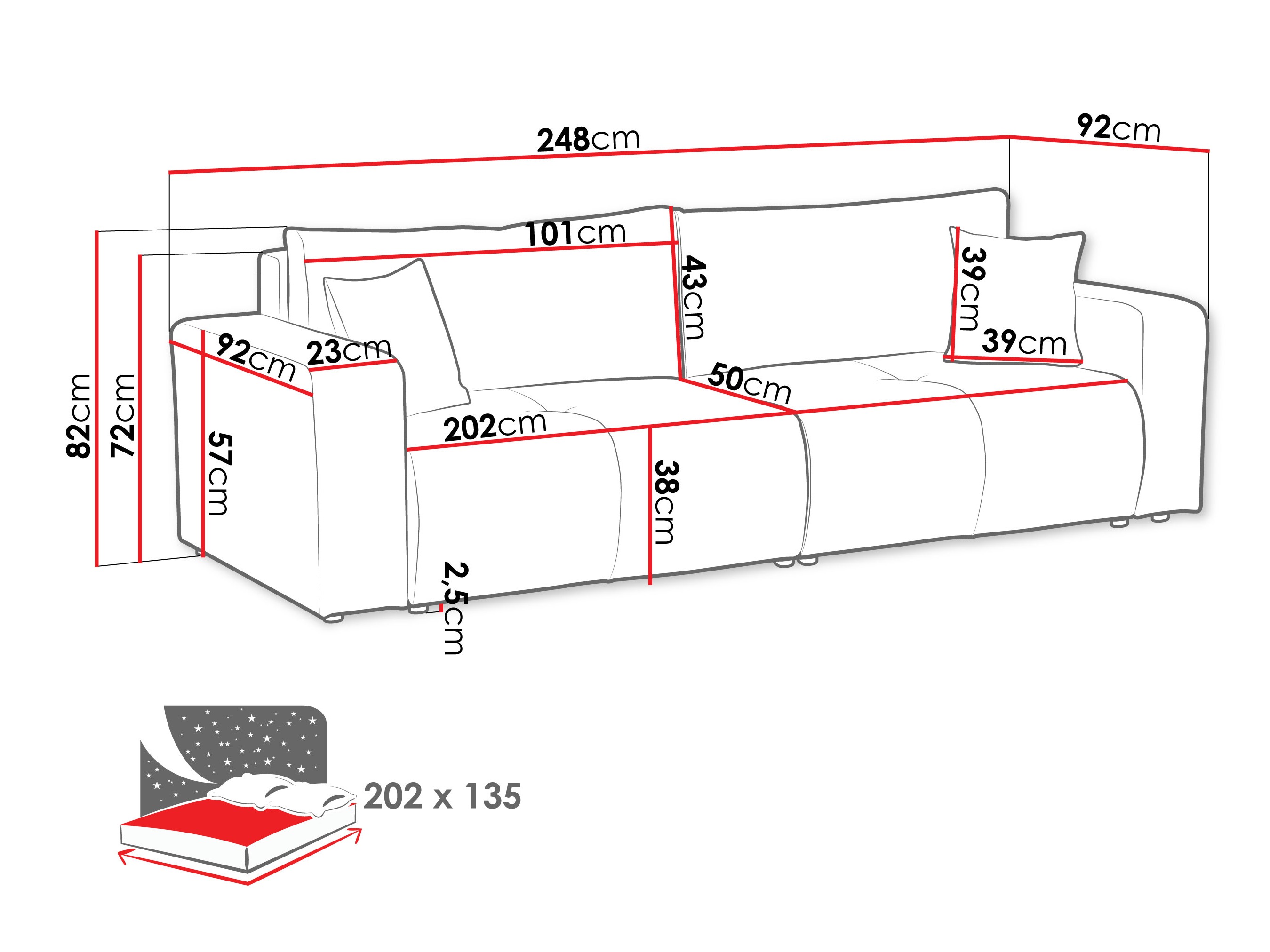 Slaapbank Comfivo 424 (Coral 65)