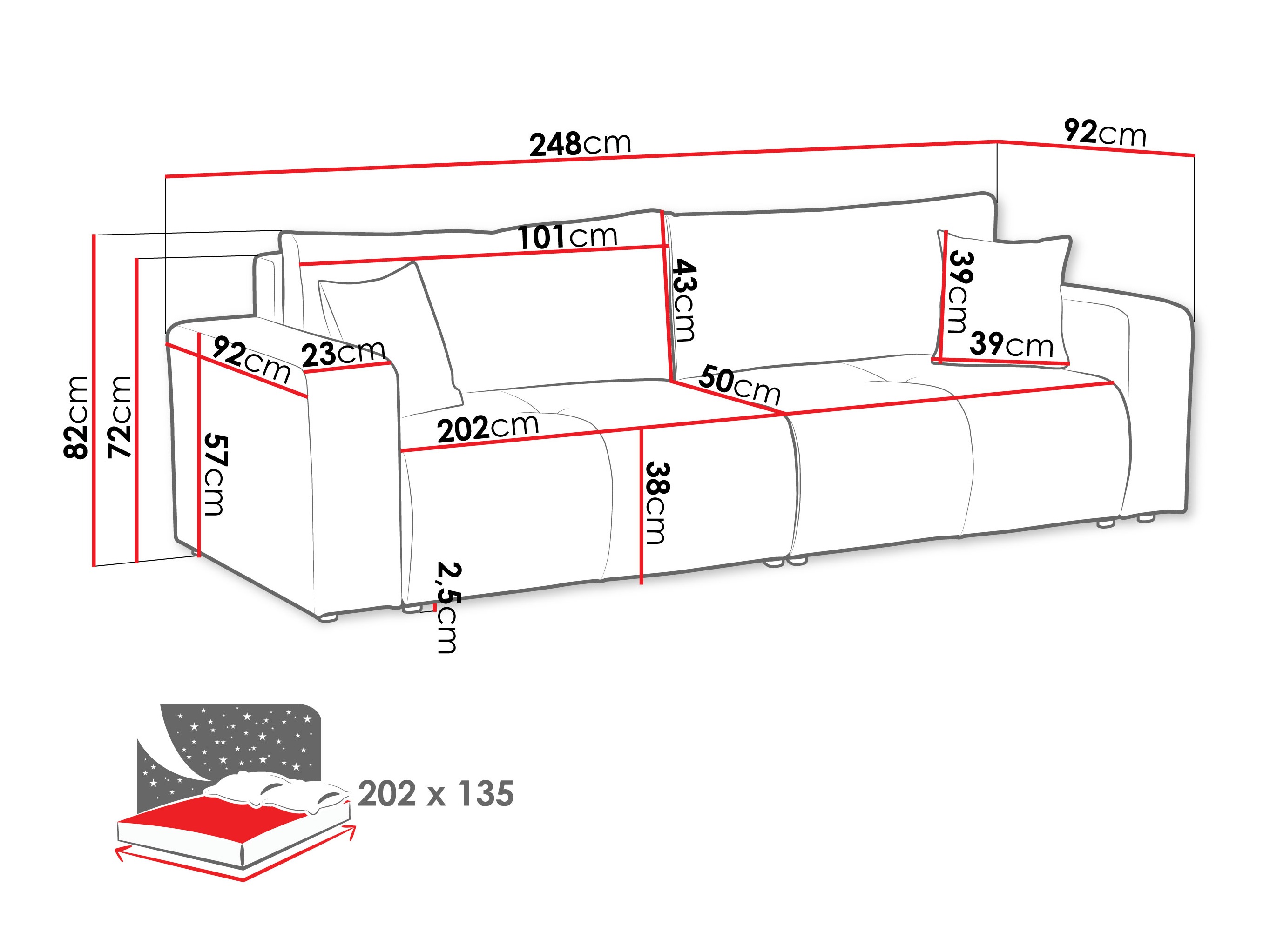 Slaapbank Comfivo Laurus (Coral 45)