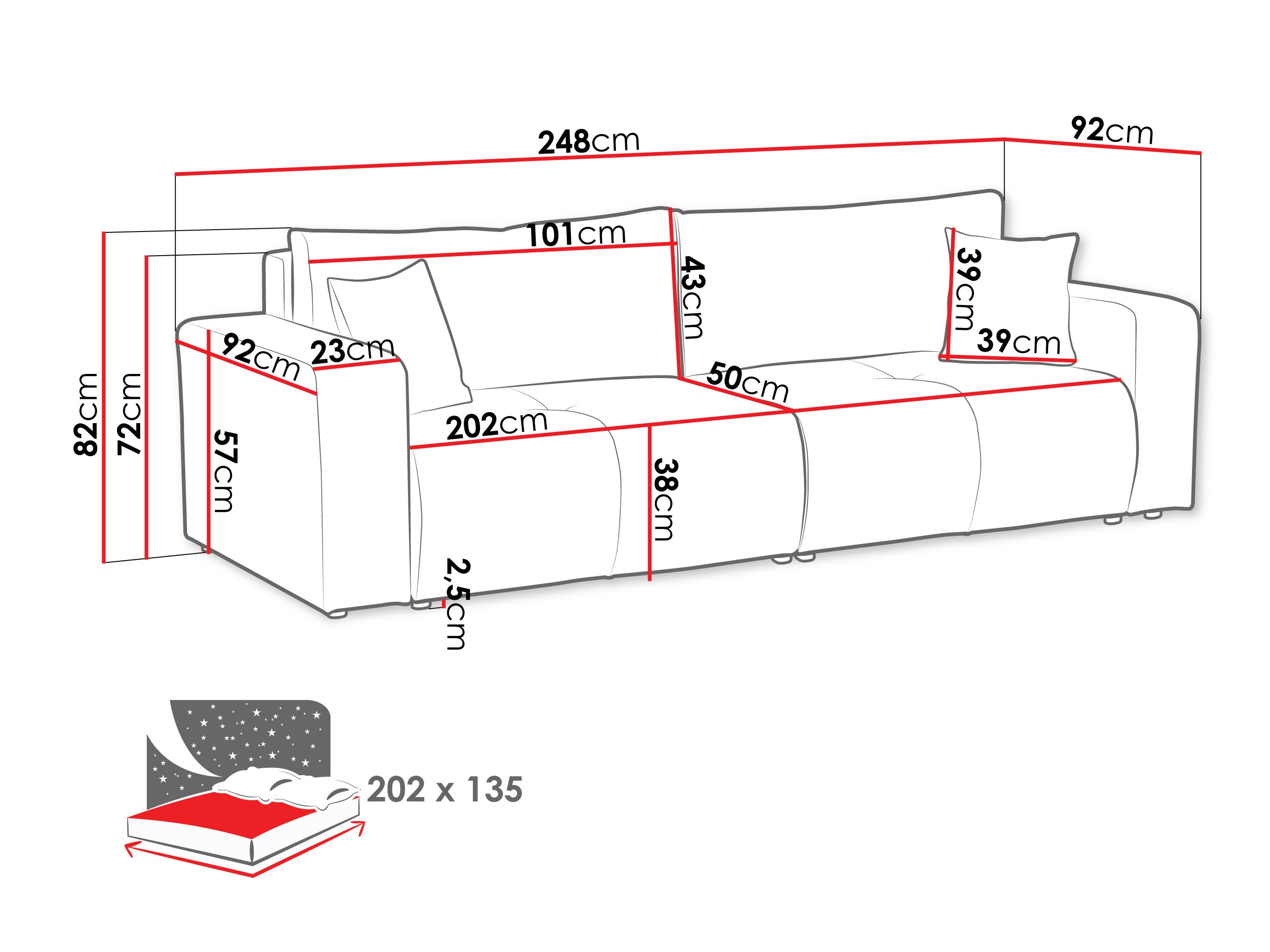 Slaapbank Comfivo Laurus (Coral 50)