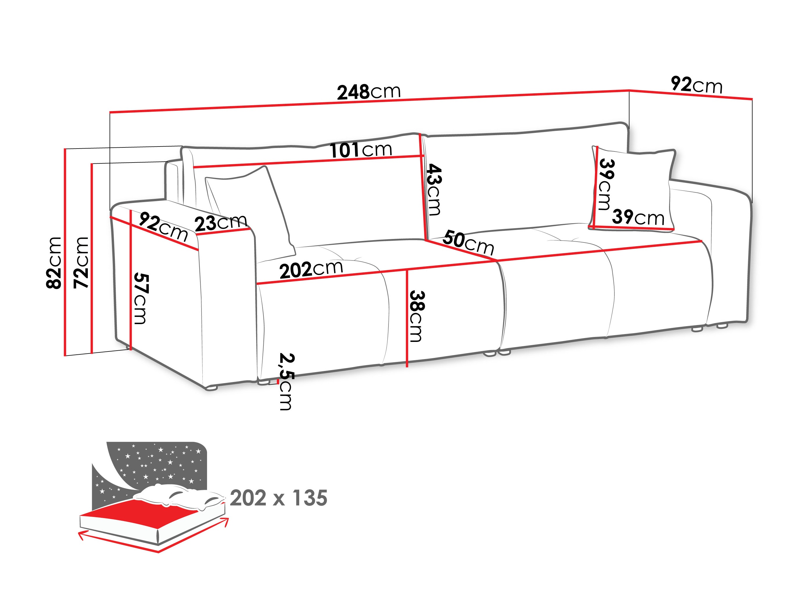Slaapbank Comfivo Laurus (Coral 55)