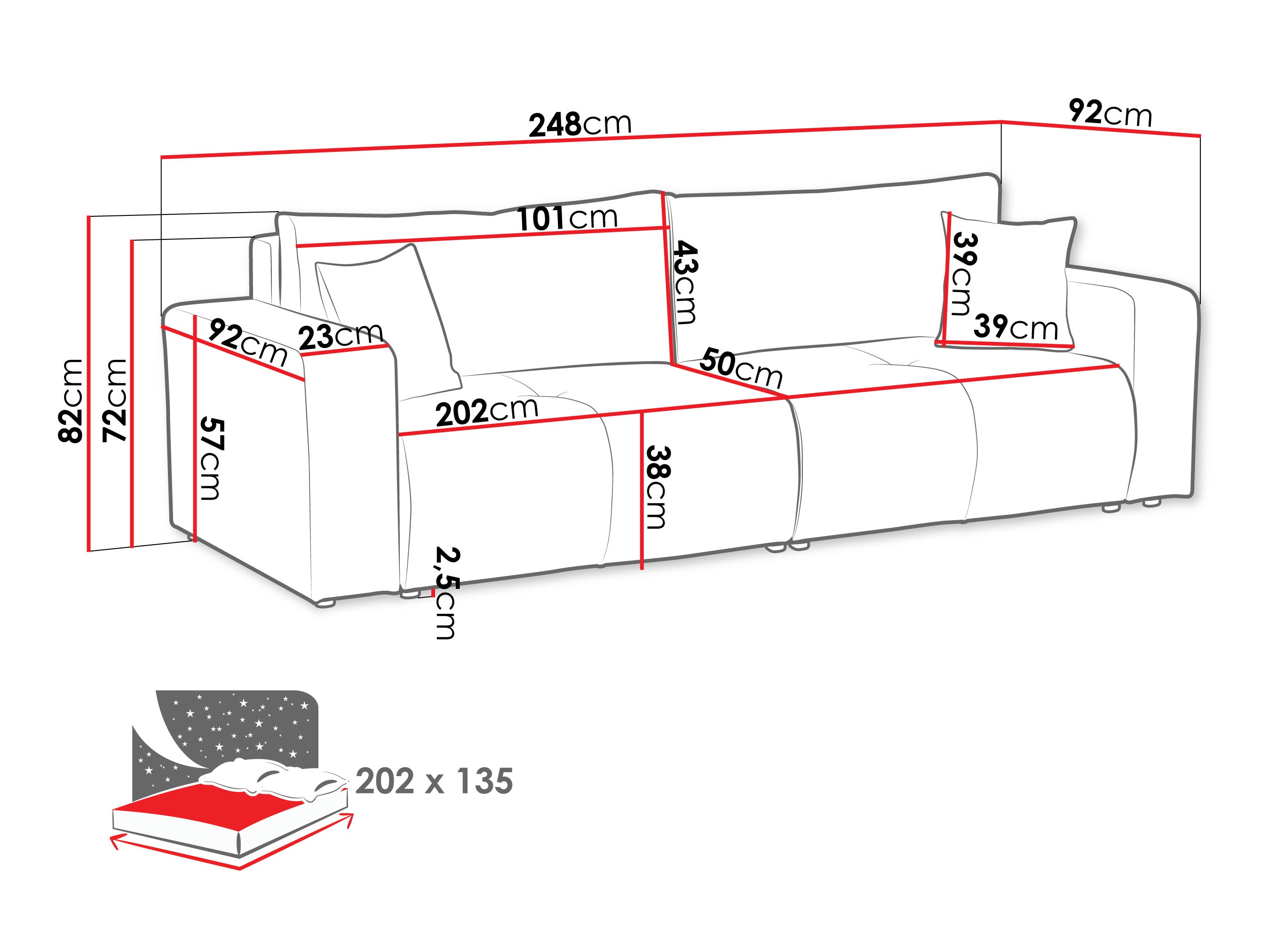 Slaapbank Comfivo Laurus (Coral 80)