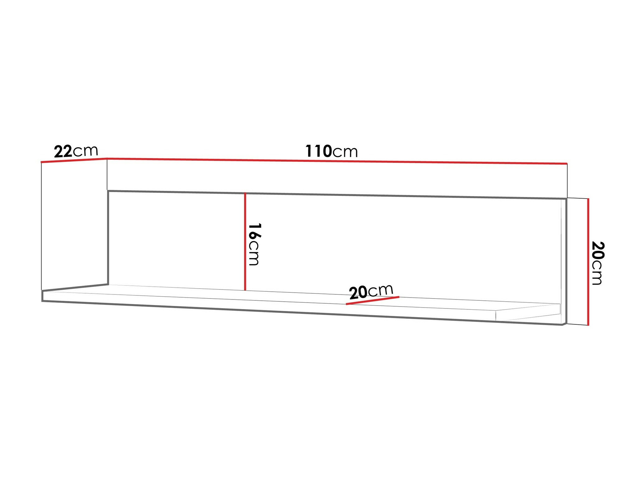Wandplank Romelbo 141 (Beige + Eiken)