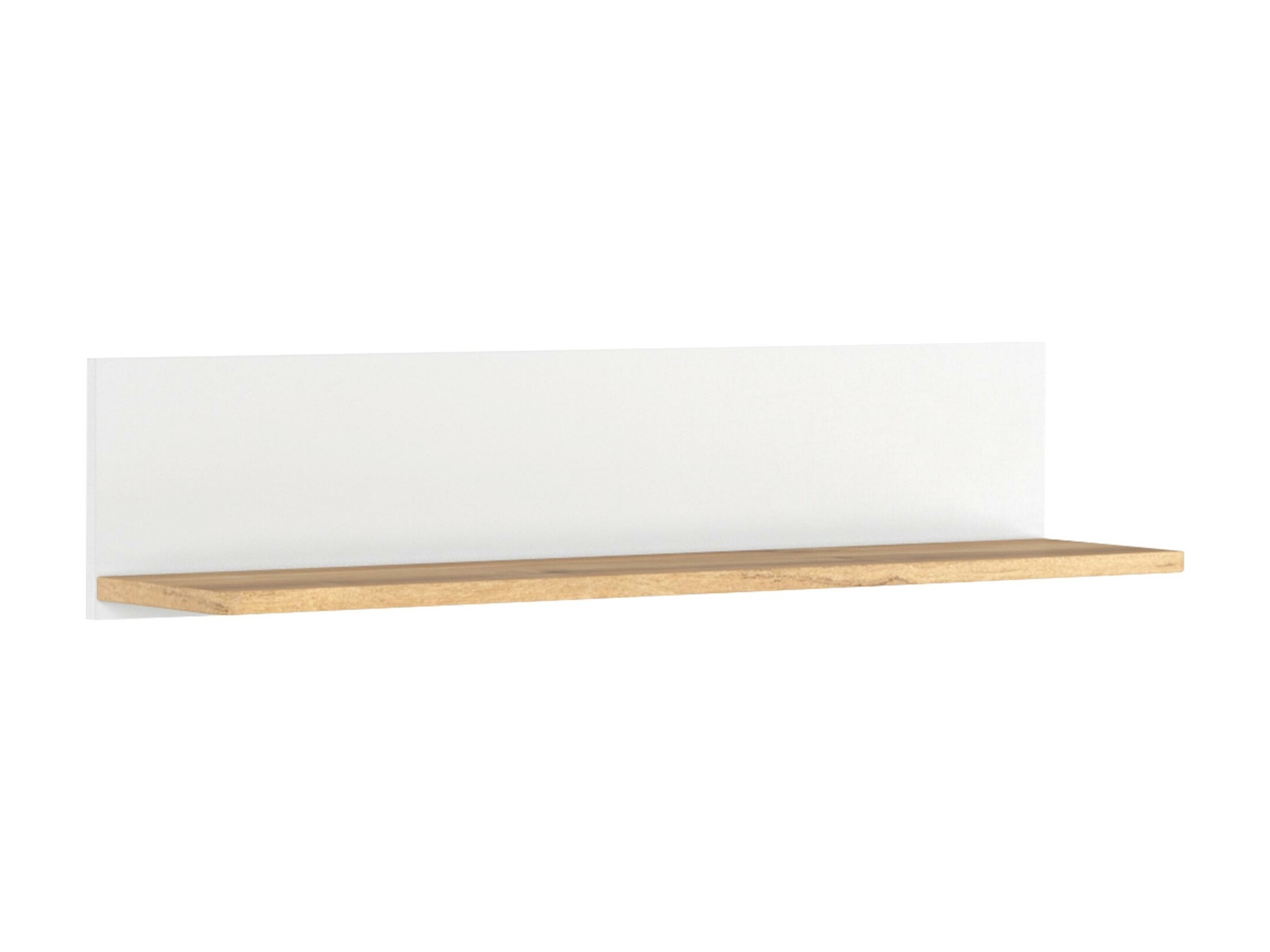 Wandplank Romelbo 141 (Wit + Eiken)