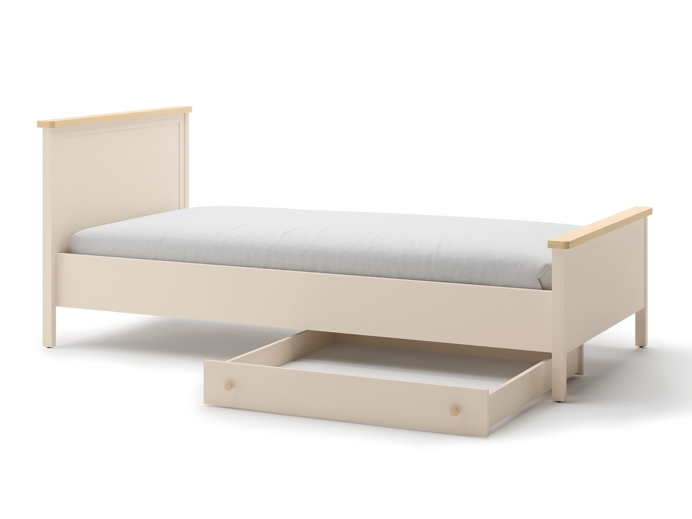 Bed Romelbo 148 (Beige + Eiken)