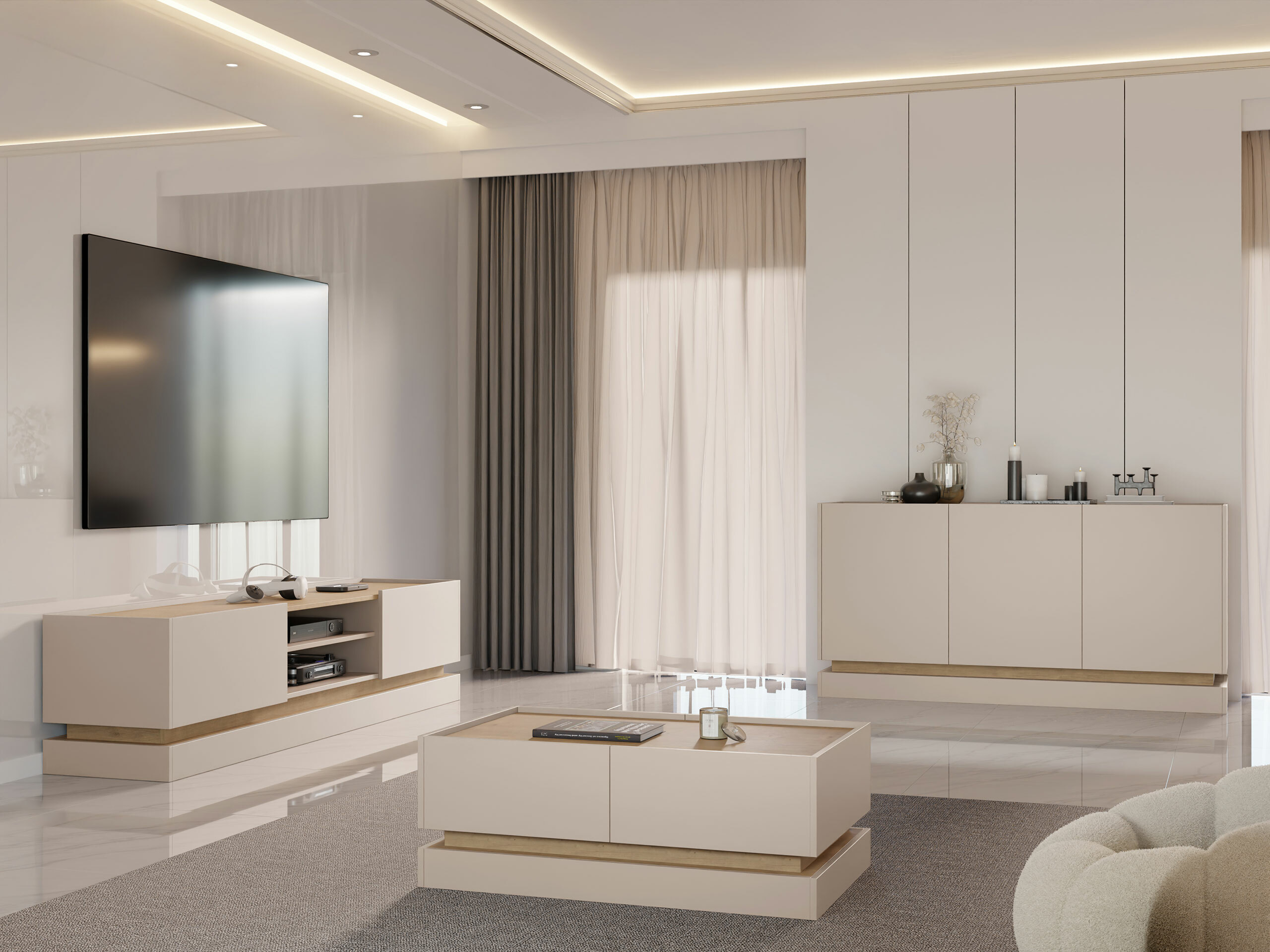 Dressoir Comfivo Tilia I (Kasjmier + Eiken)
