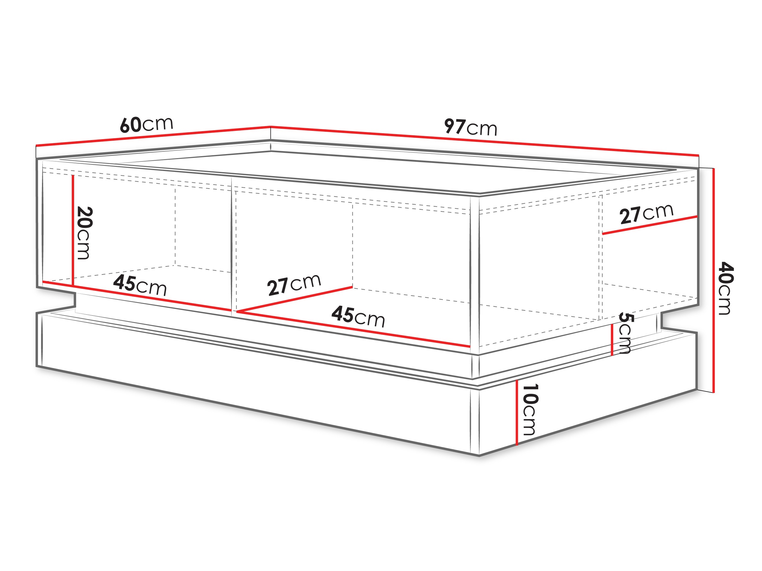 Salontafel Comfivo Tilia (Lichtbruin + Eiken)